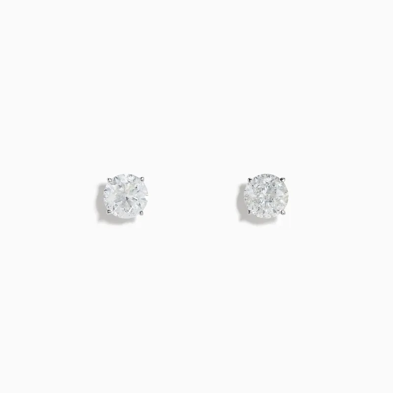 14K White Gold 1.18ct Brilliant Round Diamond Solitaire Stud Earrings sold by Effy