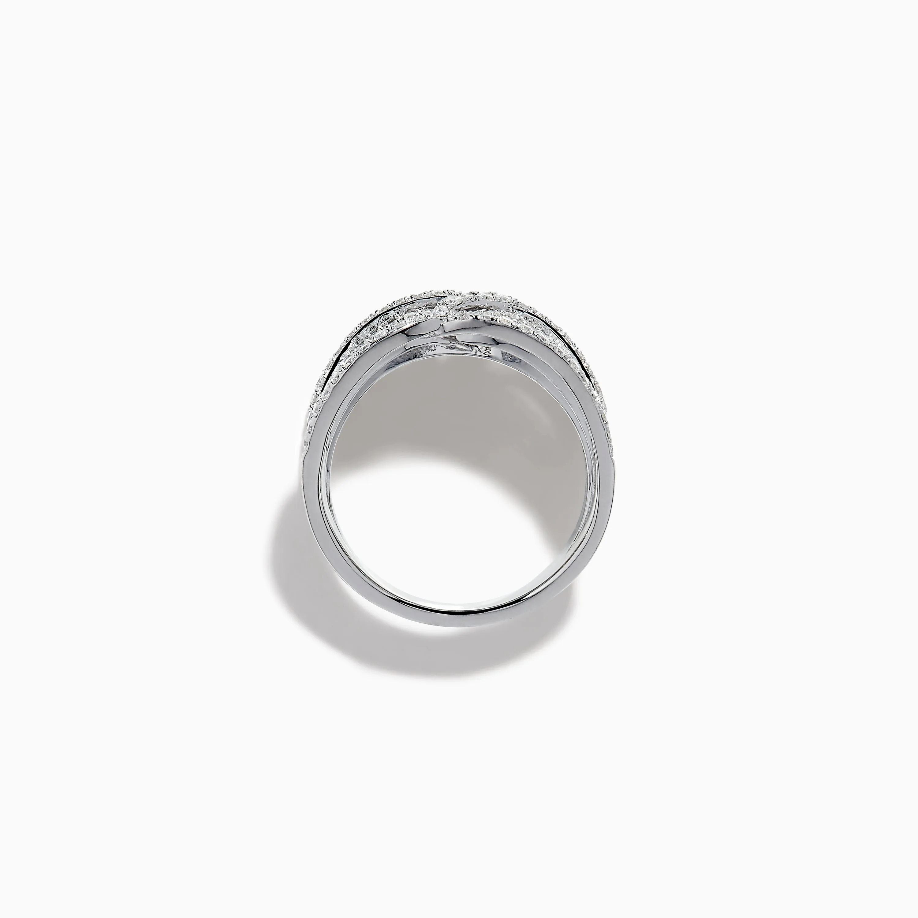 14K White Gold Diamond Pave Multi-Row Infinity Crossover Ring sold by Effy product image thumbnail 3