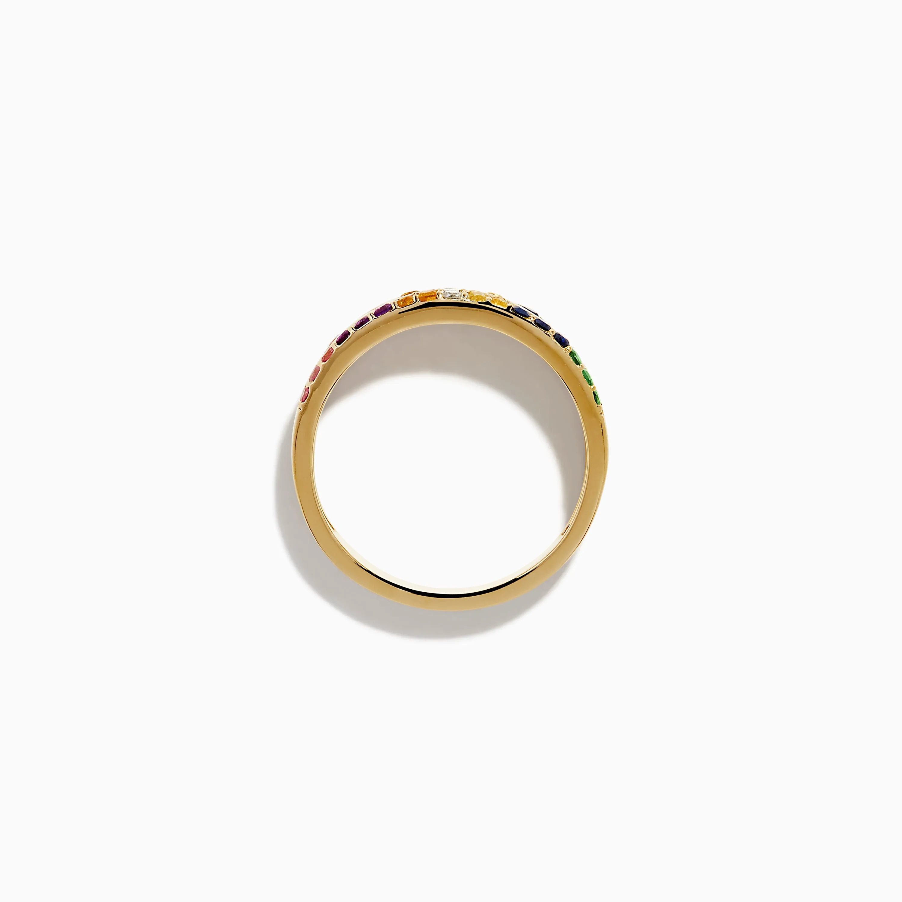 Watercolors 14K Yellow Gold Multi Sapphire and Diamond Scattered Ring sold by Effy product image thumbnail 3
