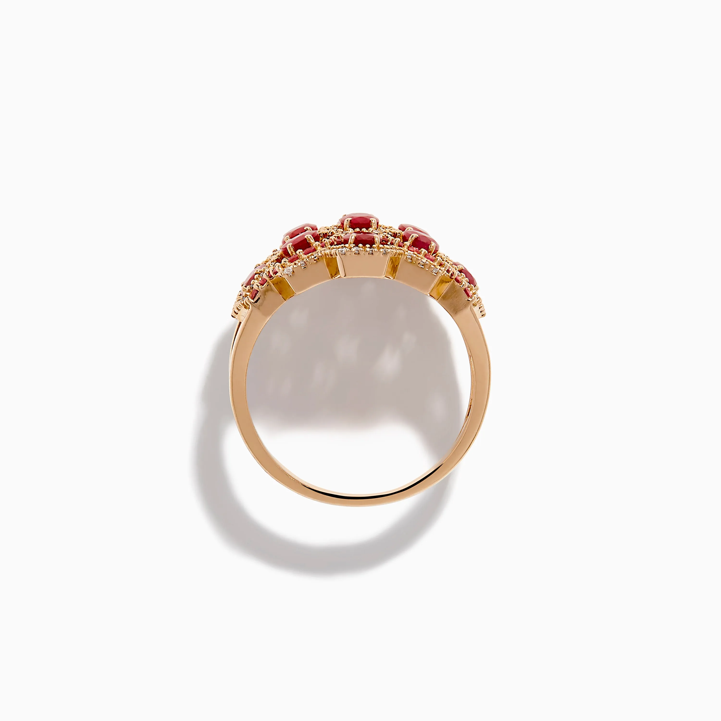 14K Rose Gold Ruby, Pink Sapphire, and Diamond Statement Ring sold by Effy product image thumbnail 3
