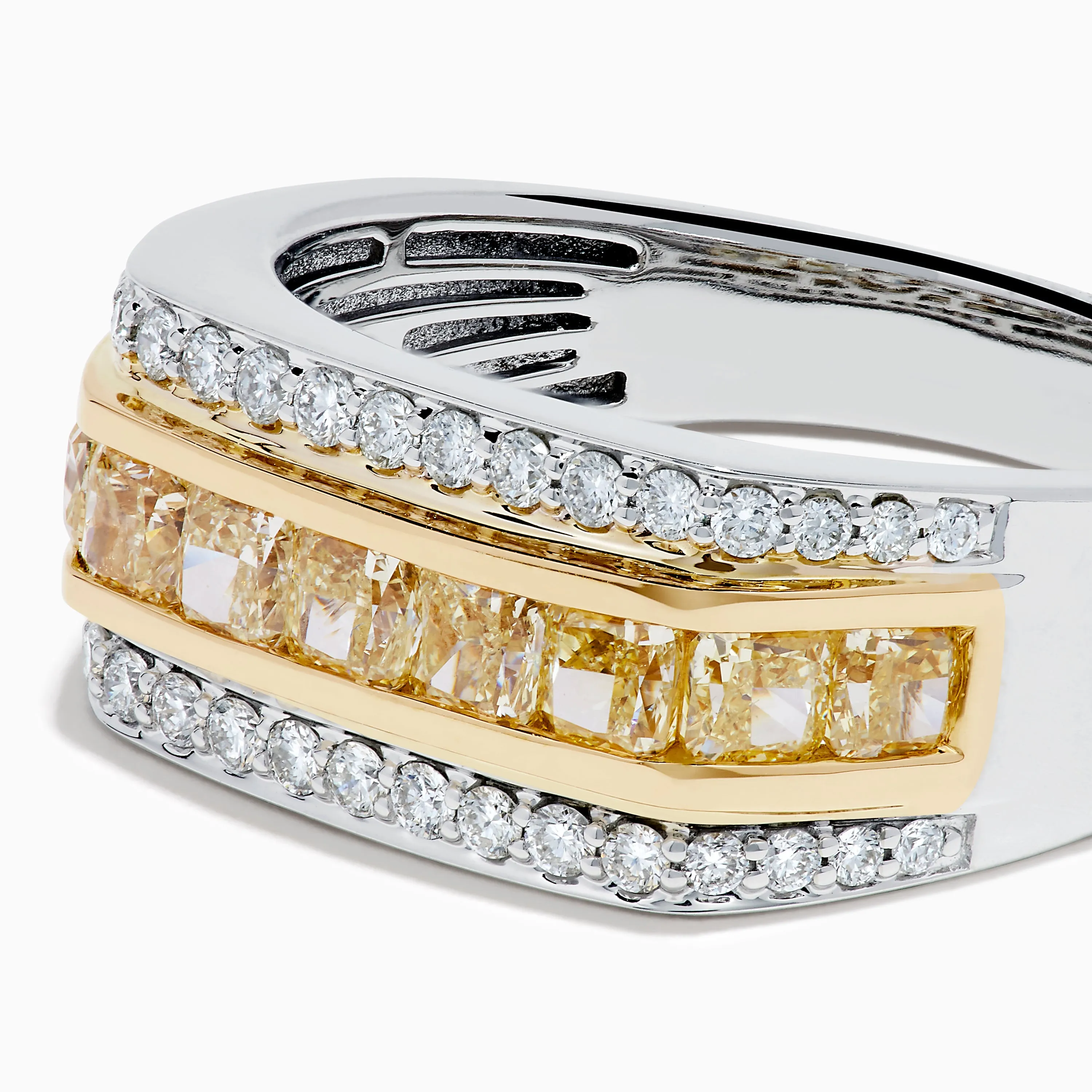 Men's 14K Two Tone Channel Set Yellow and White Diamond Ring sold by Effy product image thumbnail 2