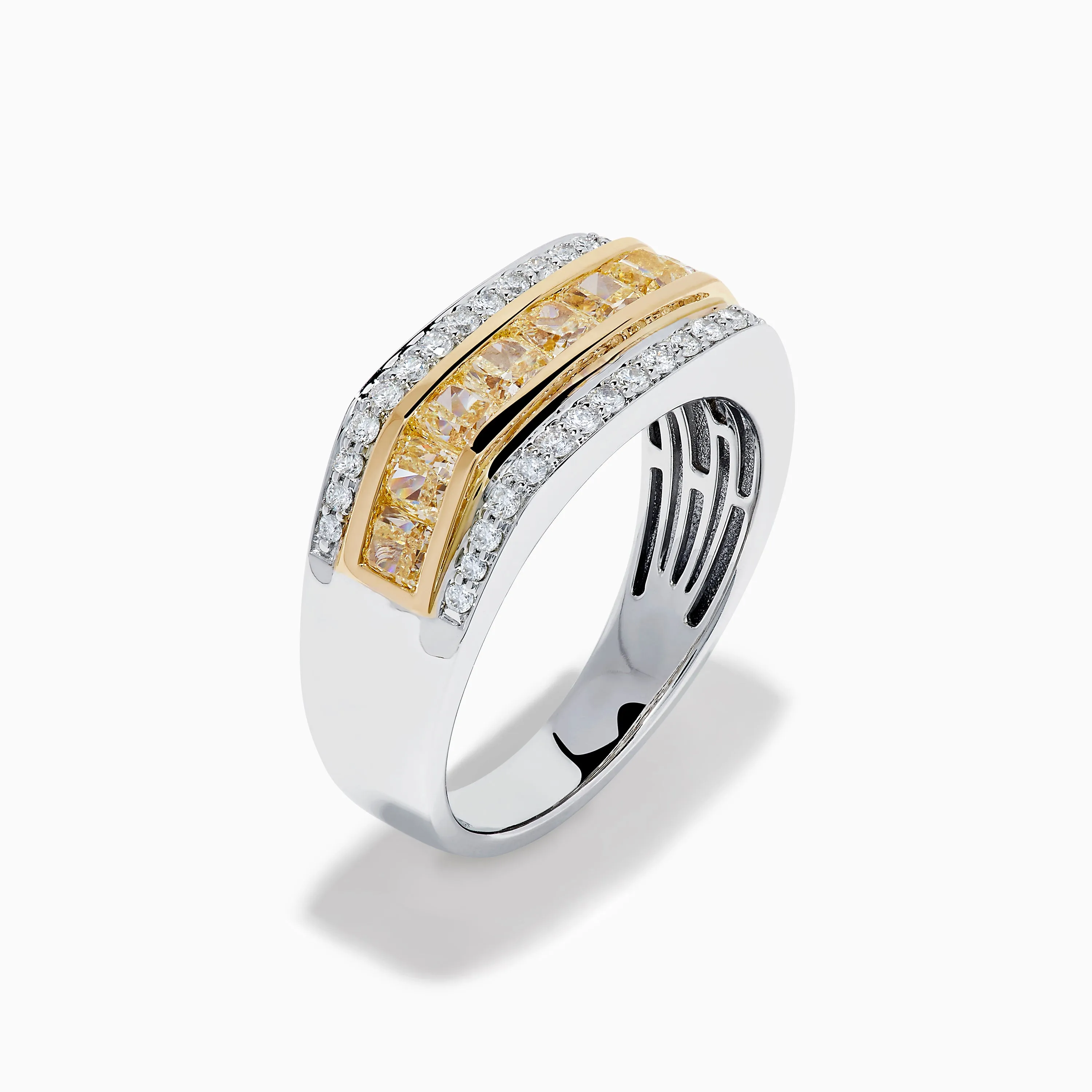 Men's 14K Two Tone Channel Set Yellow and White Diamond Ring sold by Effy product image thumbnail 4