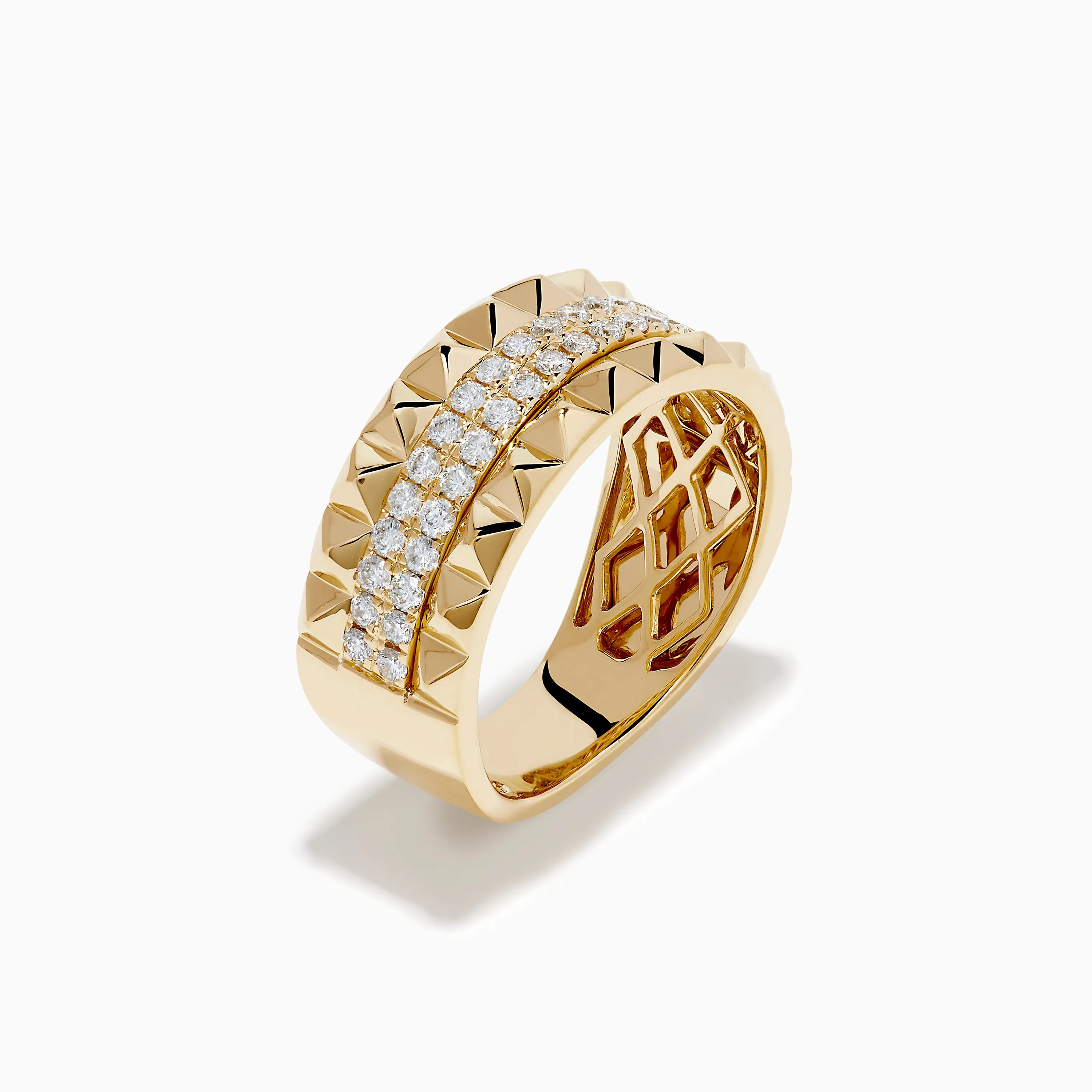 14K Yellow Gold Studded Diamond Band sold by Effy product image thumbnail 4