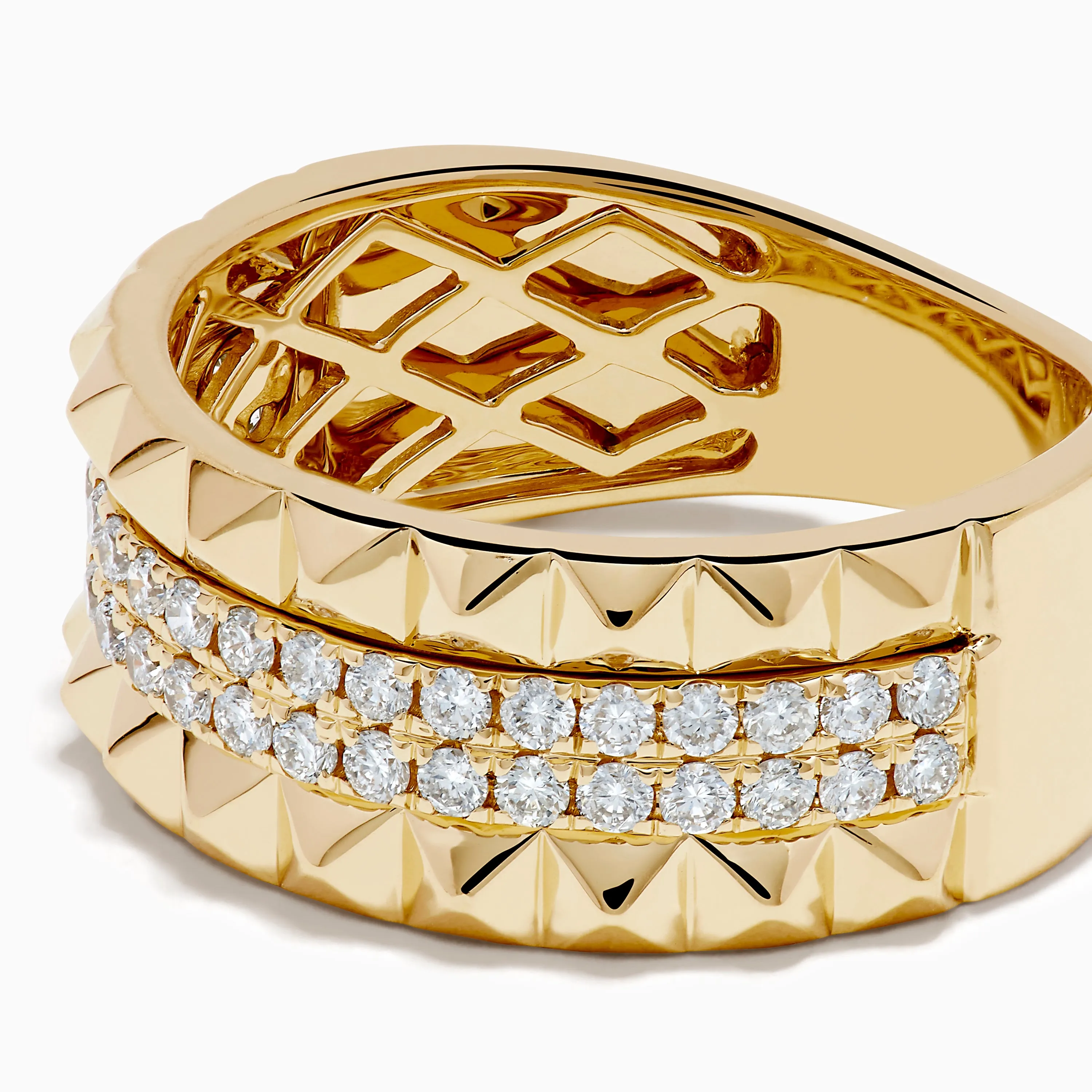 14K Yellow Gold Studded Diamond Band sold by Effy product image thumbnail 2