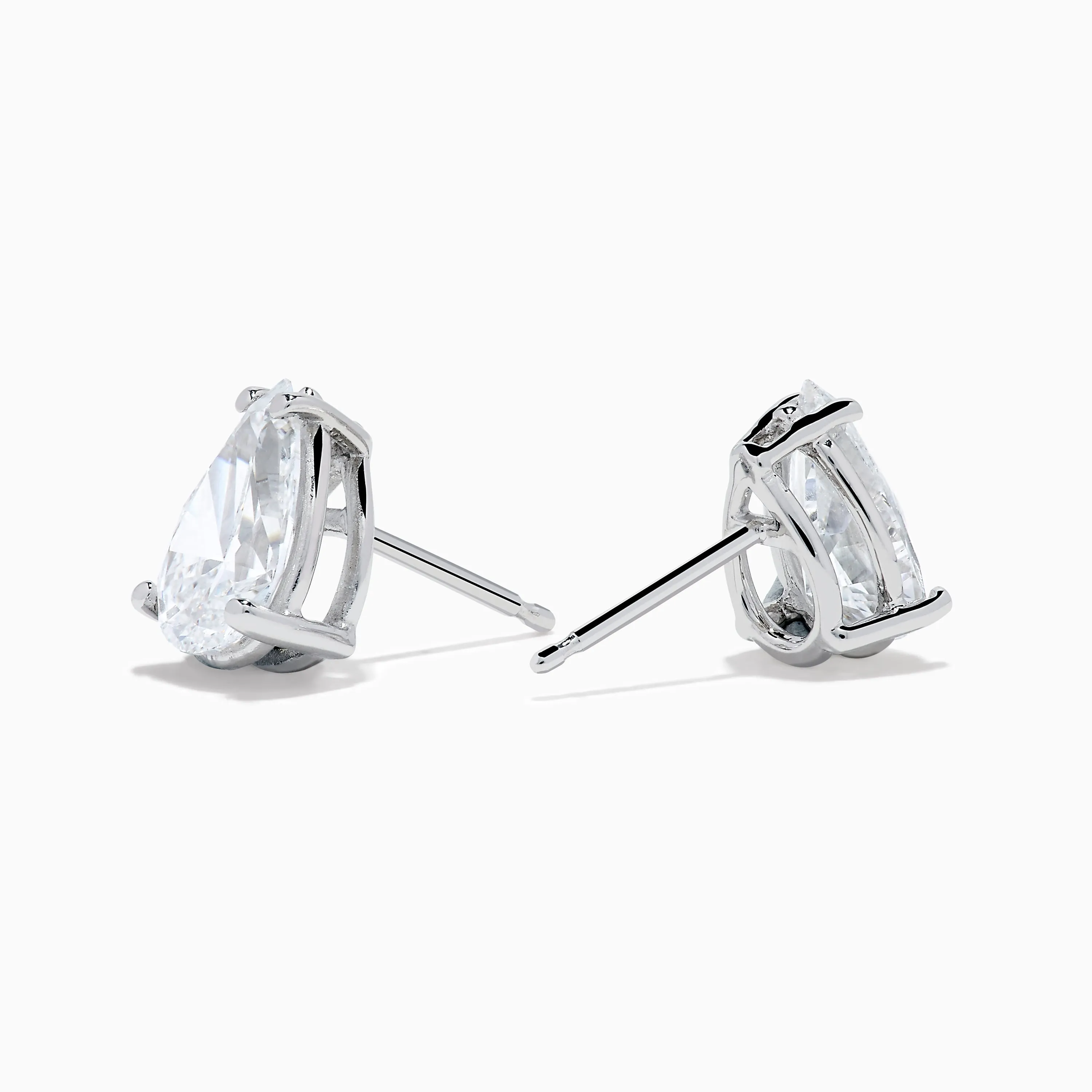 Lab Grown Diamond Pear Shaped 1.96ct Stud Earrings in 14K White Gold sold by Effy product image thumbnail 2