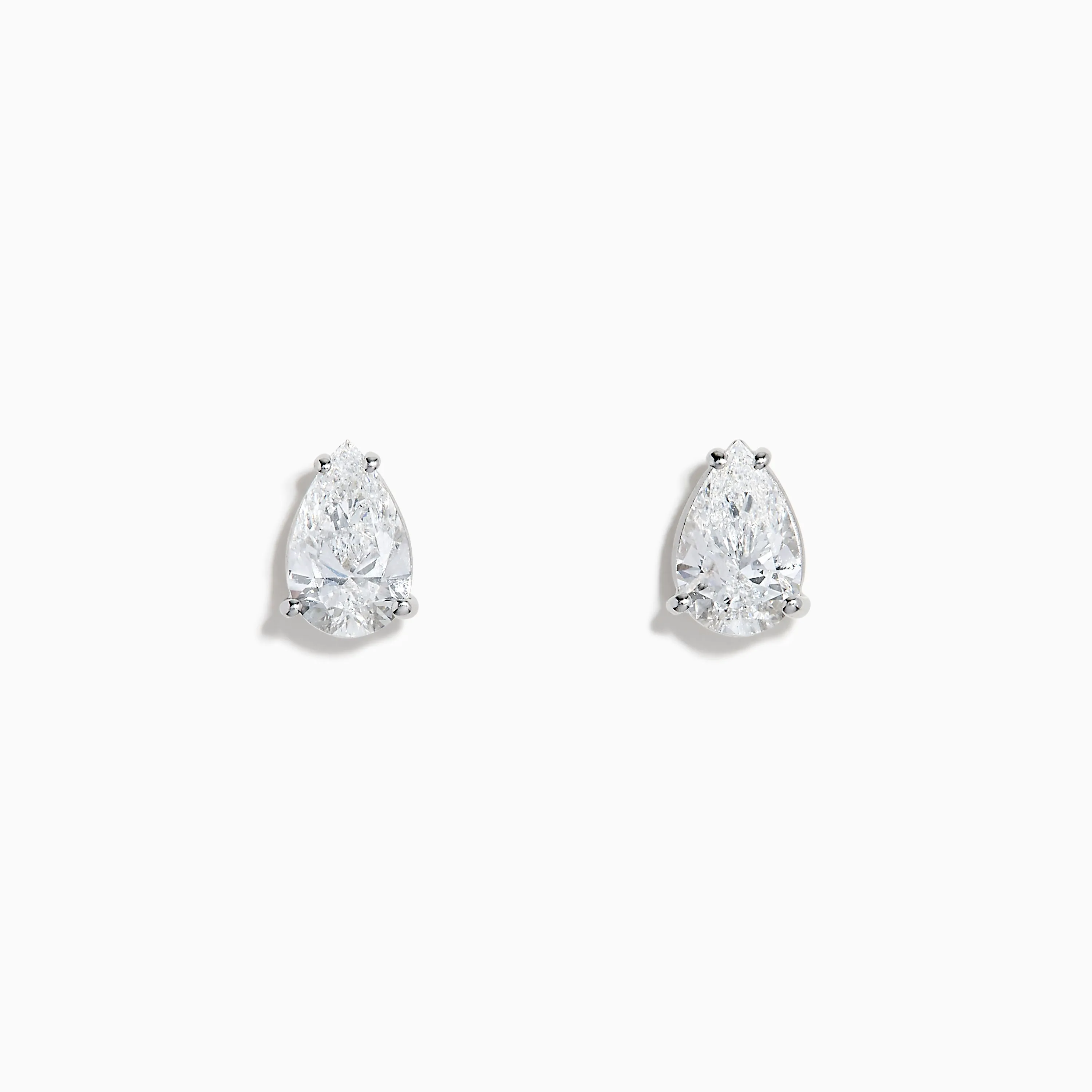 Lab Grown Diamond Pear Shaped 1.96ct Stud Earrings in 14K White Gold sold by Effy