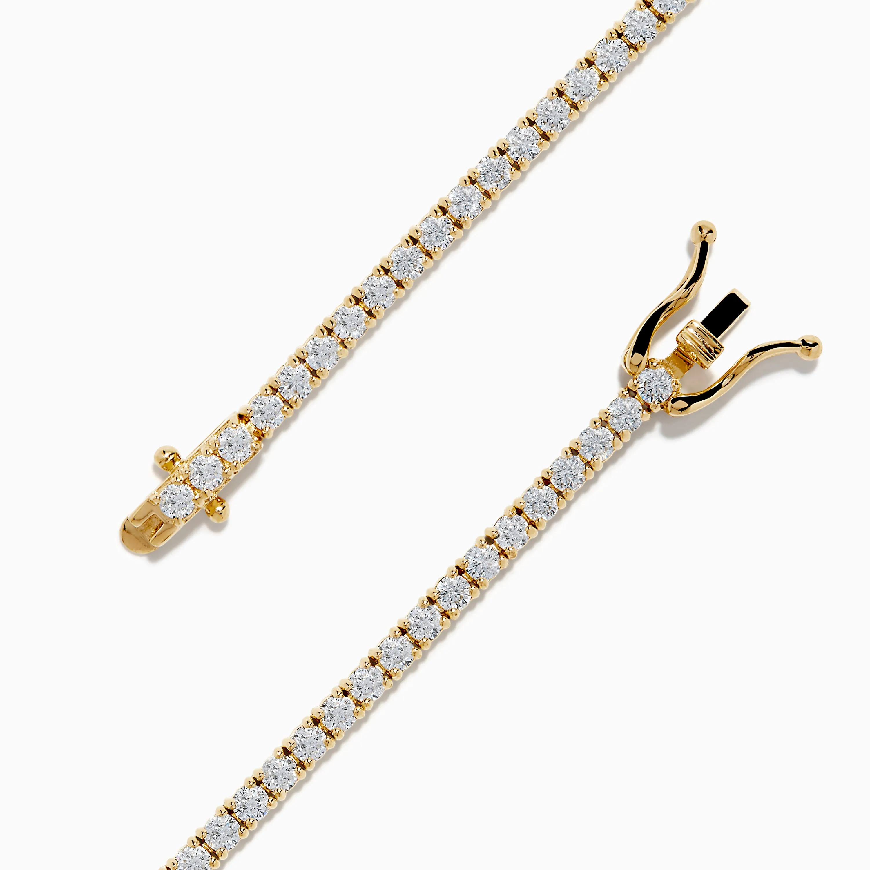 Lab Grown Diamond 2.95ct Tennis Bracelet in 14K Yellow Gold sold by Effy product image thumbnail 4