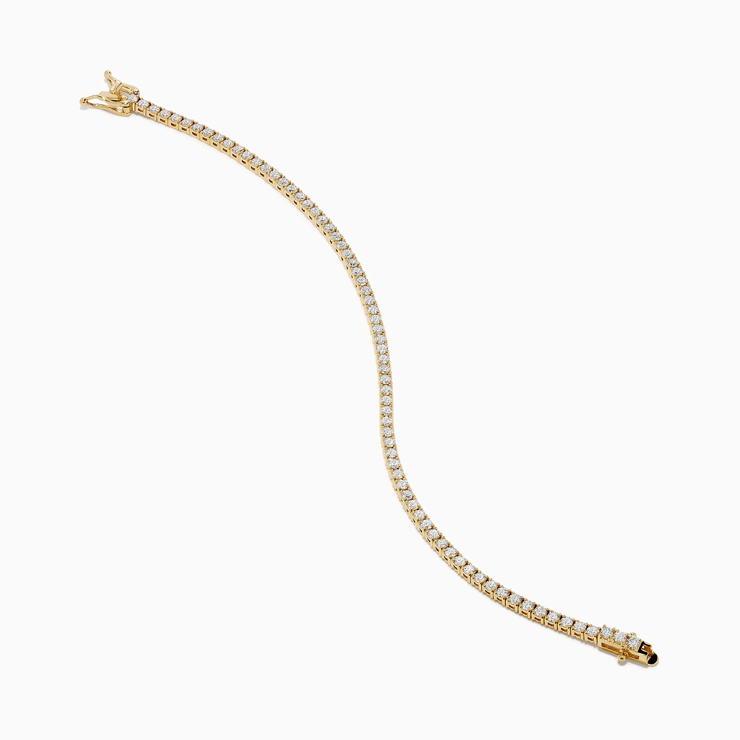 Lab Grown Diamond 2.95ct Tennis Bracelet in 14K Yellow Gold sold by Effy product image thumbnail 2