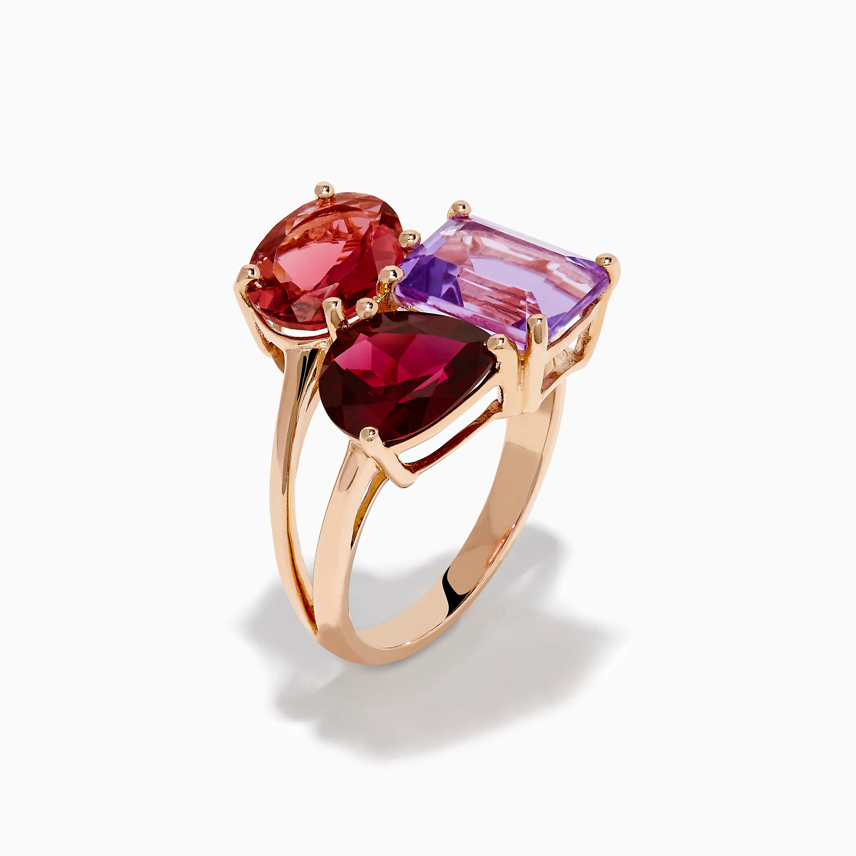 14K Rose Gold Pink Amethyst, Tourmaline & Rhodolite Cocktail Ring sold by Effy product image thumbnail 4