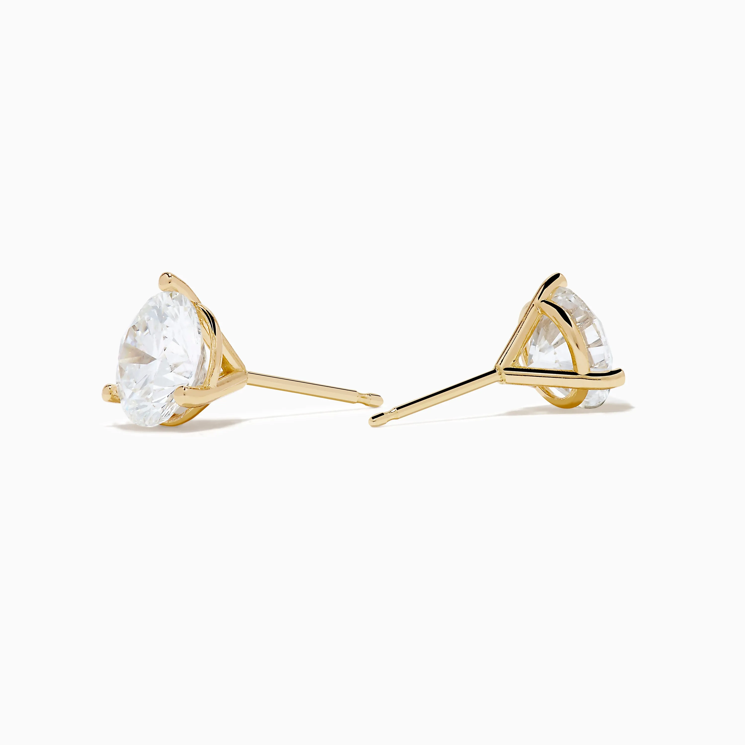 Lab Grown Diamond 3.00ct Stud Earrings in 14K Yellow Gold sold by Effy product image thumbnail 2