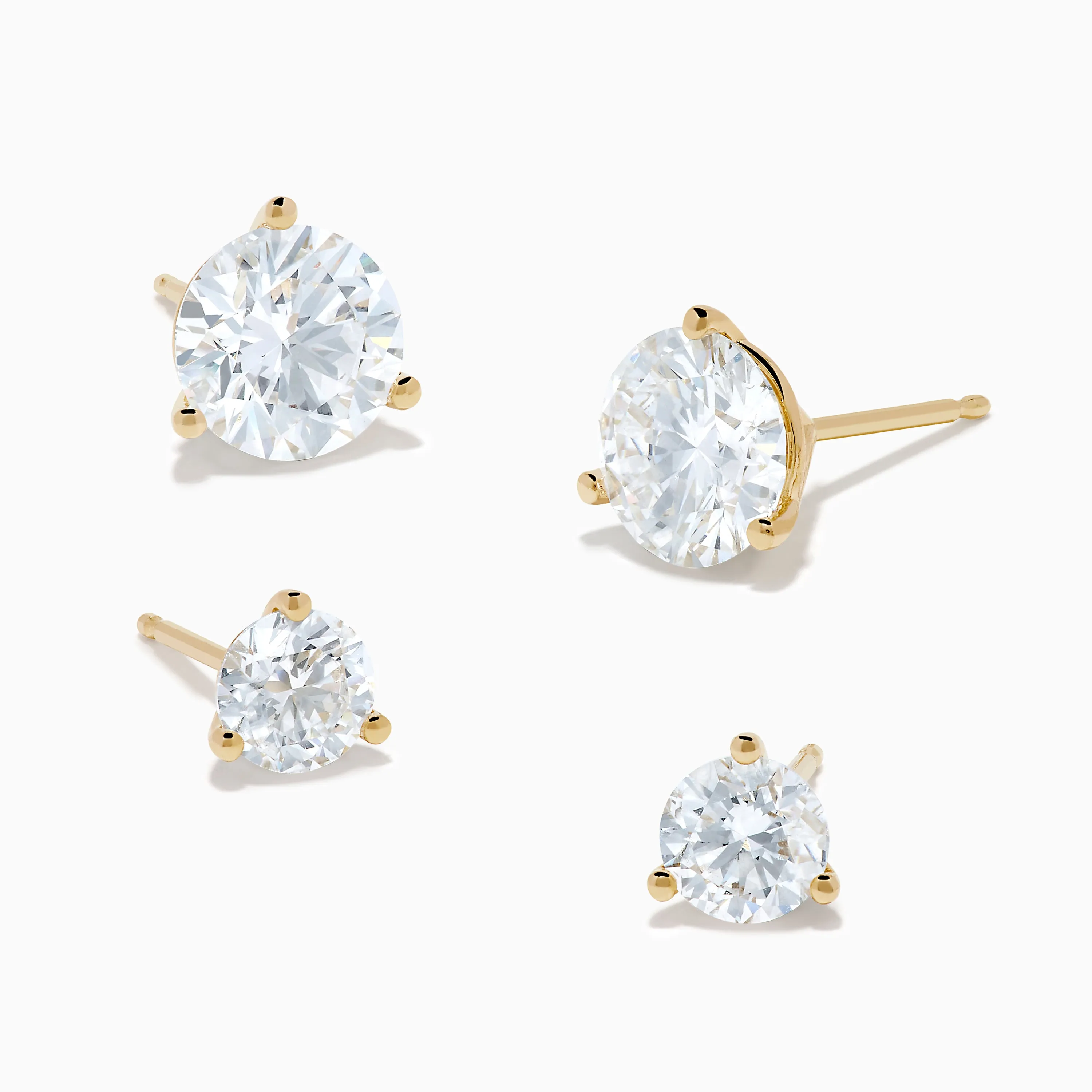 BOGO Lab Grown Diamond Stud Earrings 3TCW + 1TCW in 14K Yellow Gold sold by Effy product image thumbnail 2
