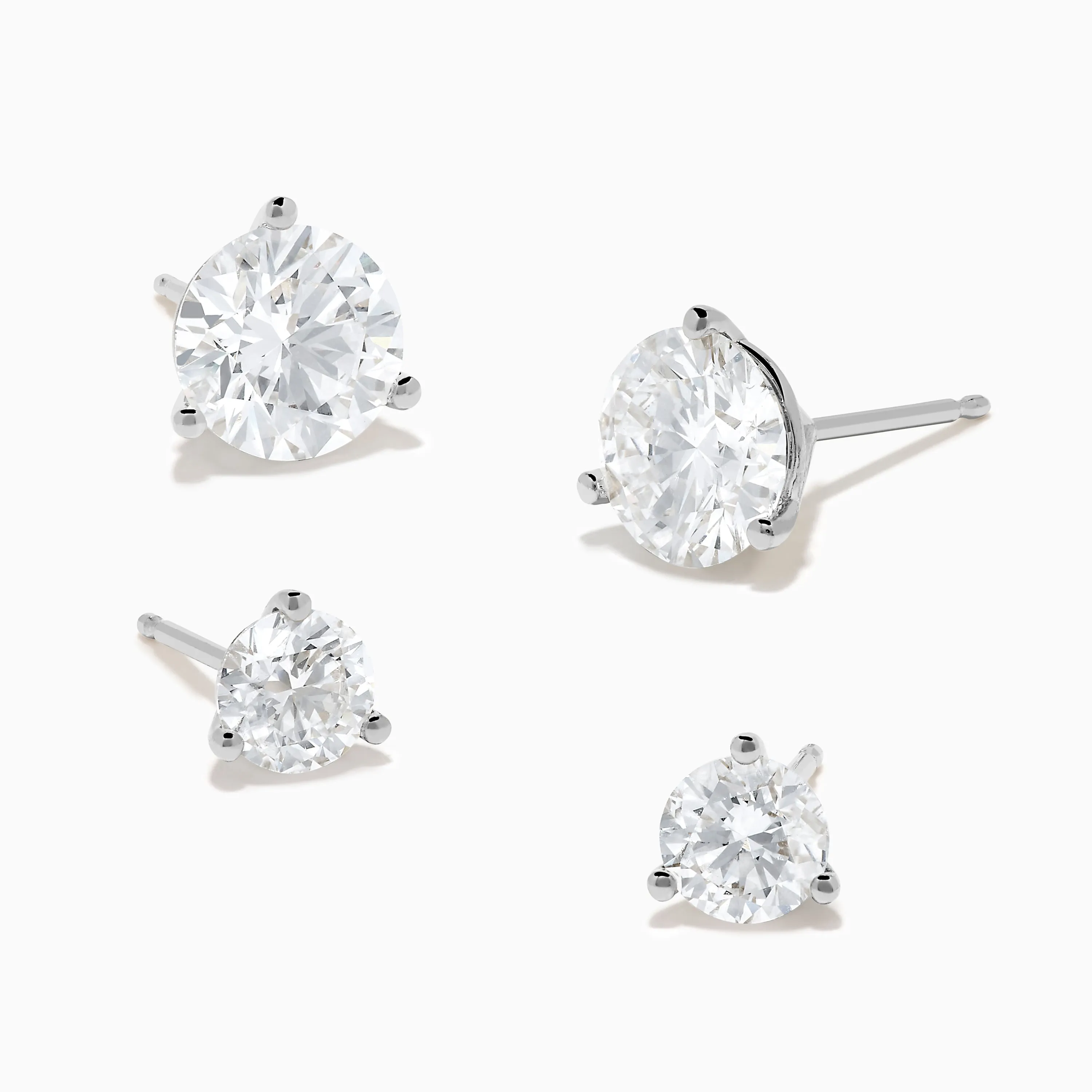 BOGO Lab Grown Diamond Stud Earrings 3TCW + 1TCW in 14K White Gold sold by Effy product image thumbnail 2