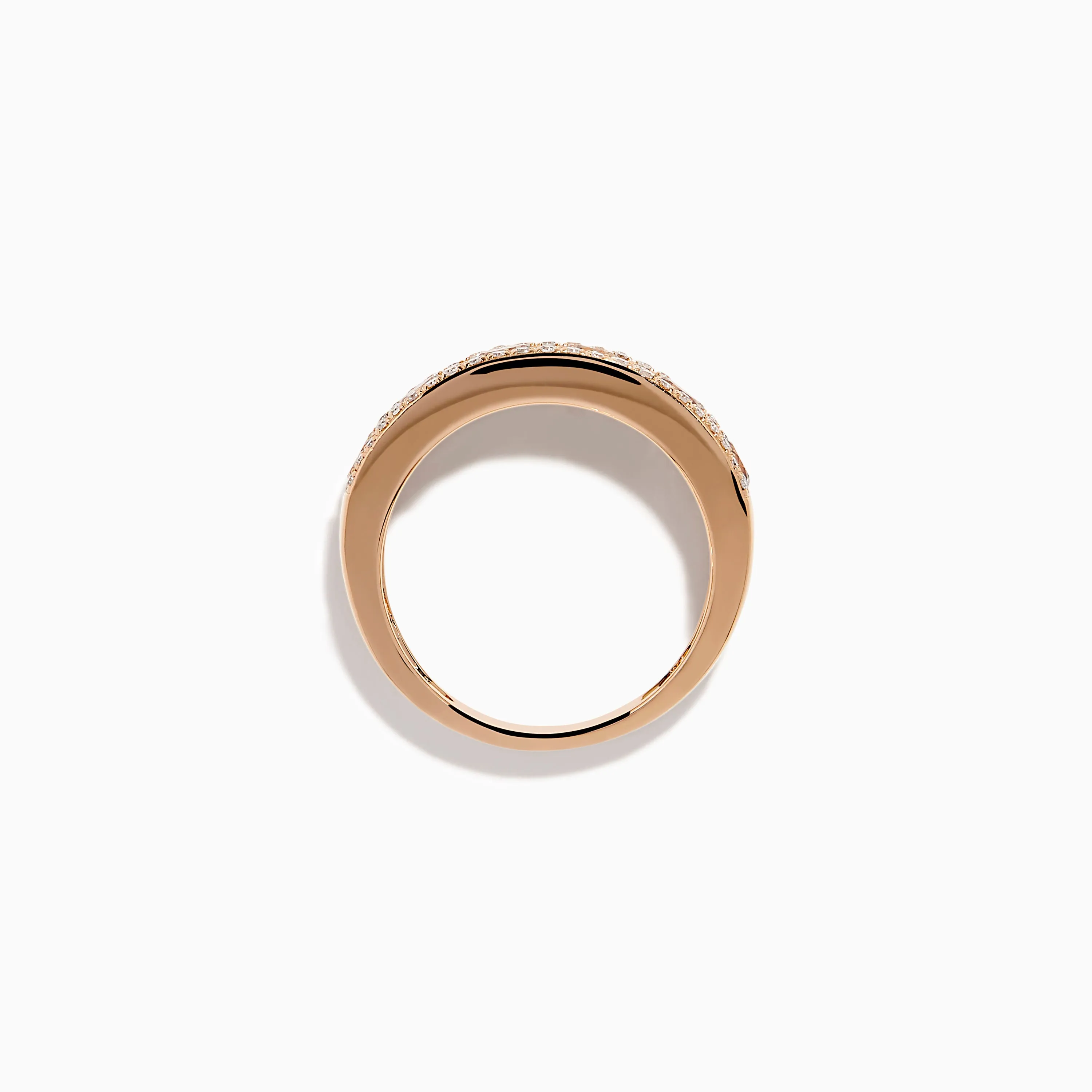 14K Rose Gold Brown and White Diamond Band Ring sold by Effy product image thumbnail 3