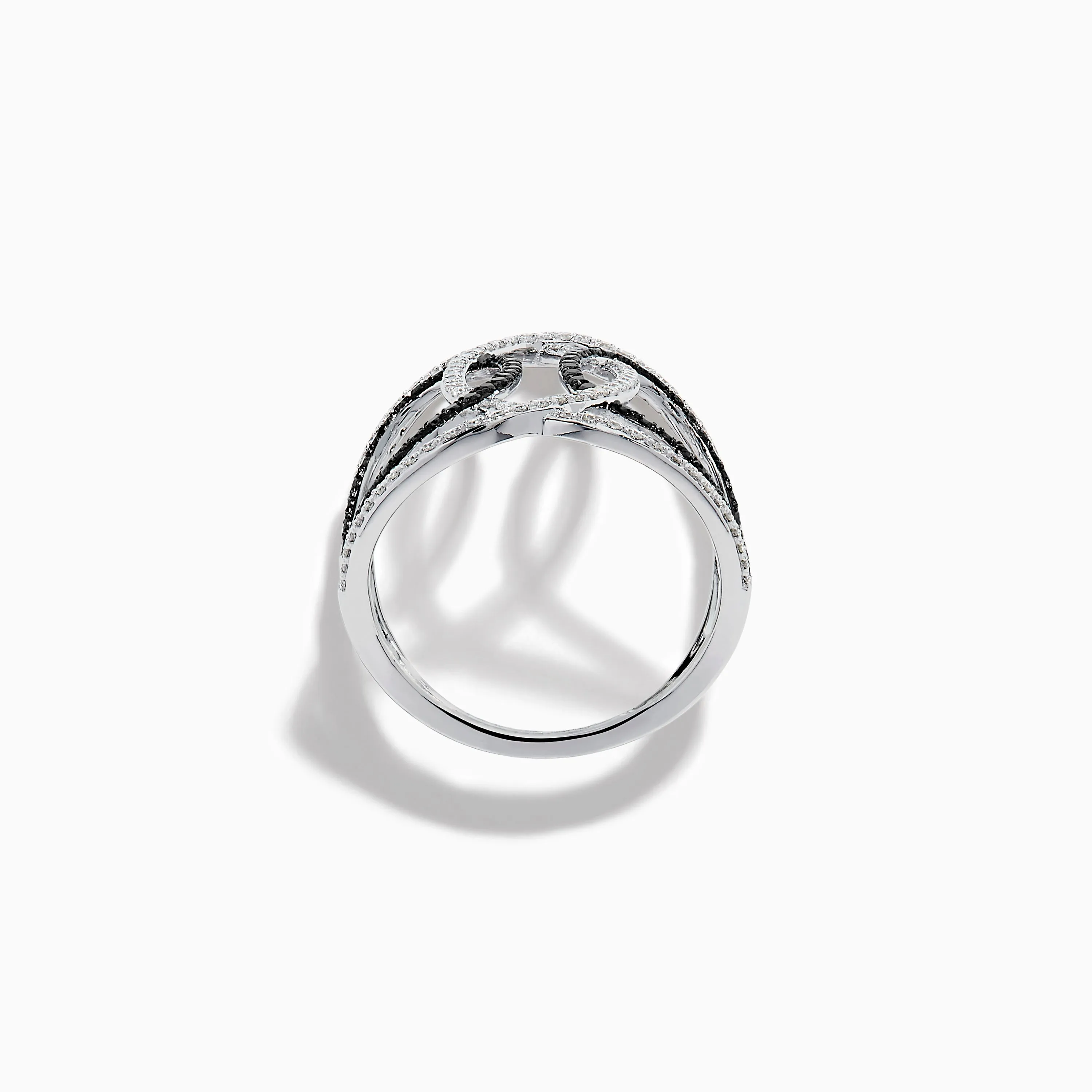 14K White Gold Black and White Diamond Intertwined Ring sold by Effy product image thumbnail 3