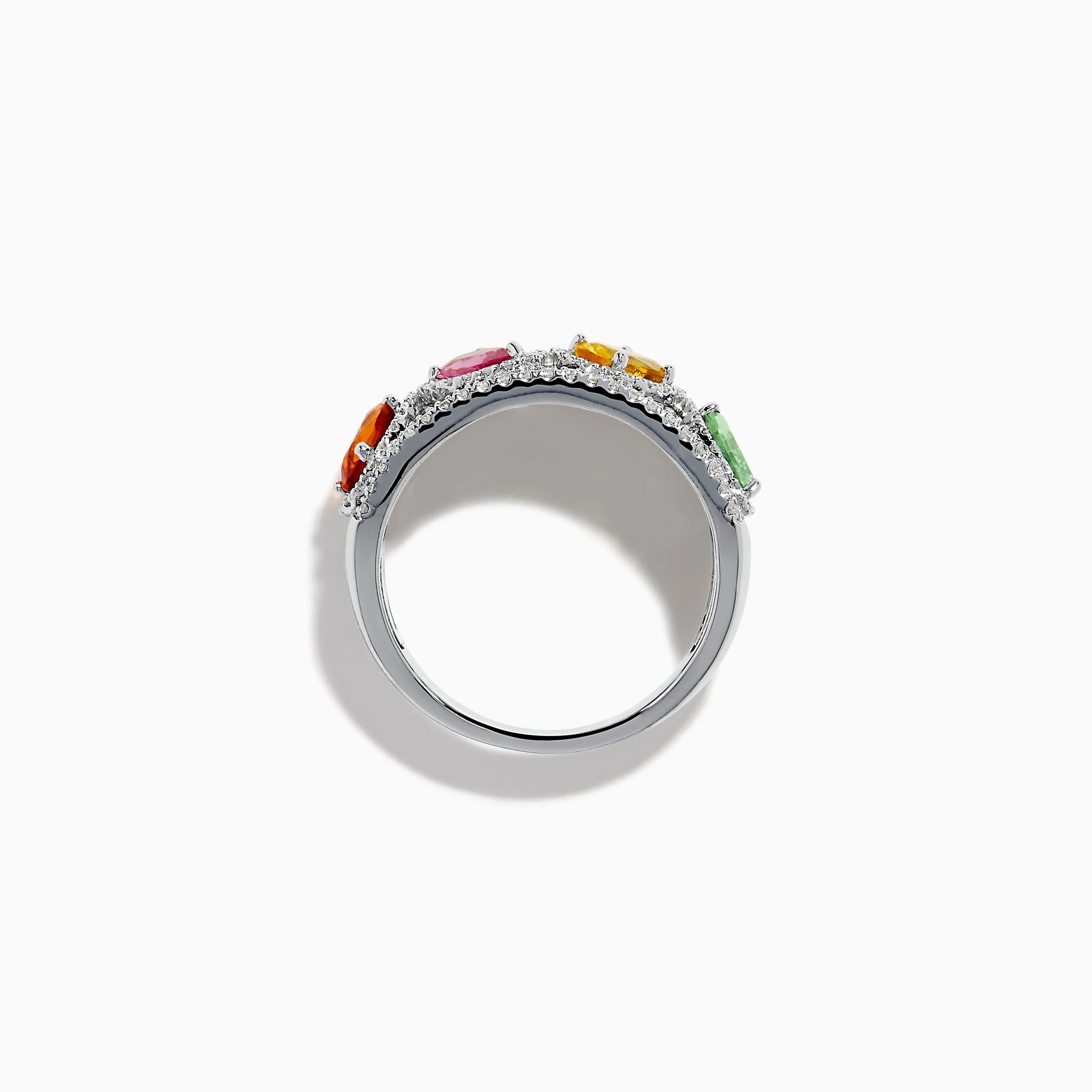 Watercolors 14K White Gold Multi Sapphire and Diamond Ring sold by Effy product image thumbnail 3