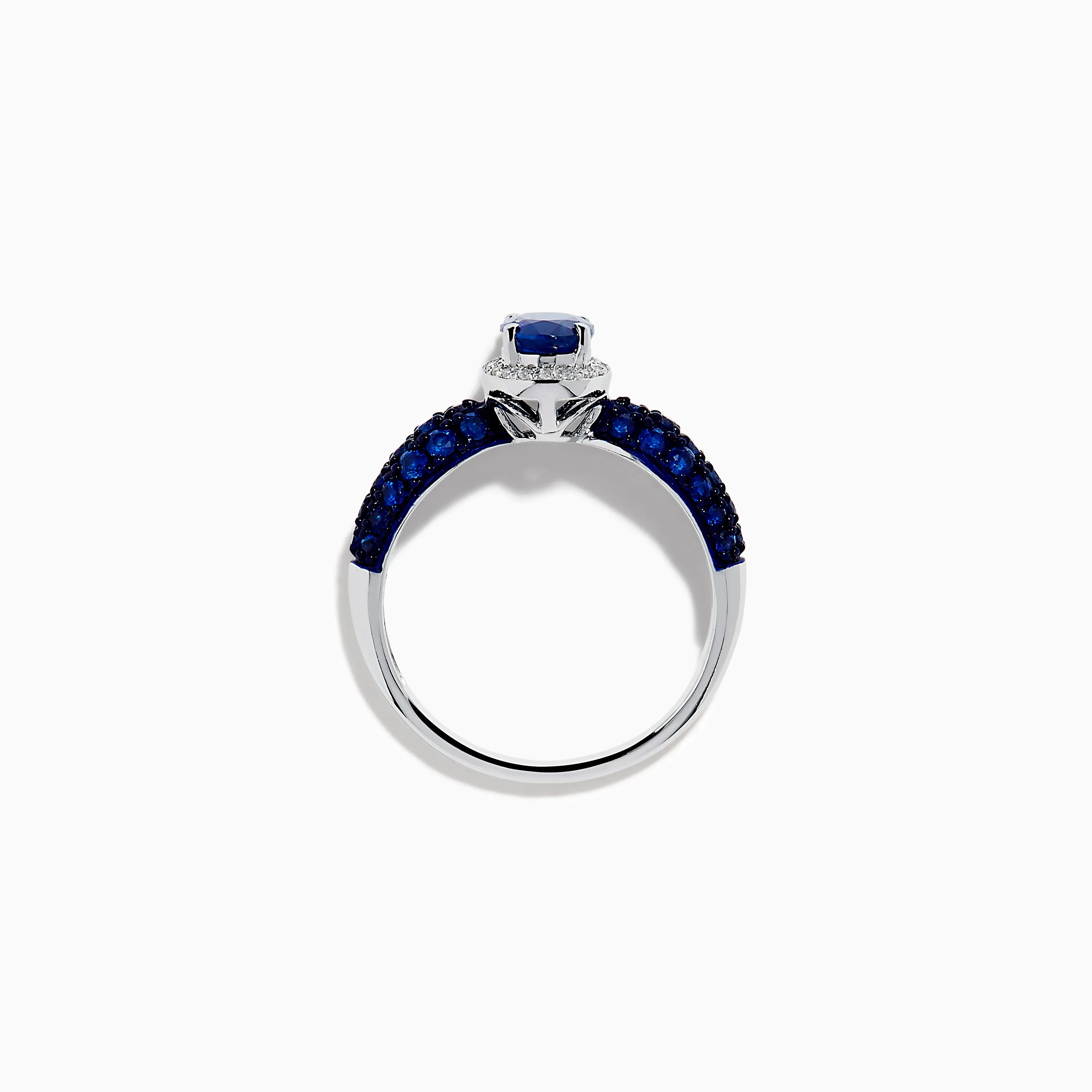 14K White Gold Blue Sapphire and Diamond Ring sold by Effy product image thumbnail 3