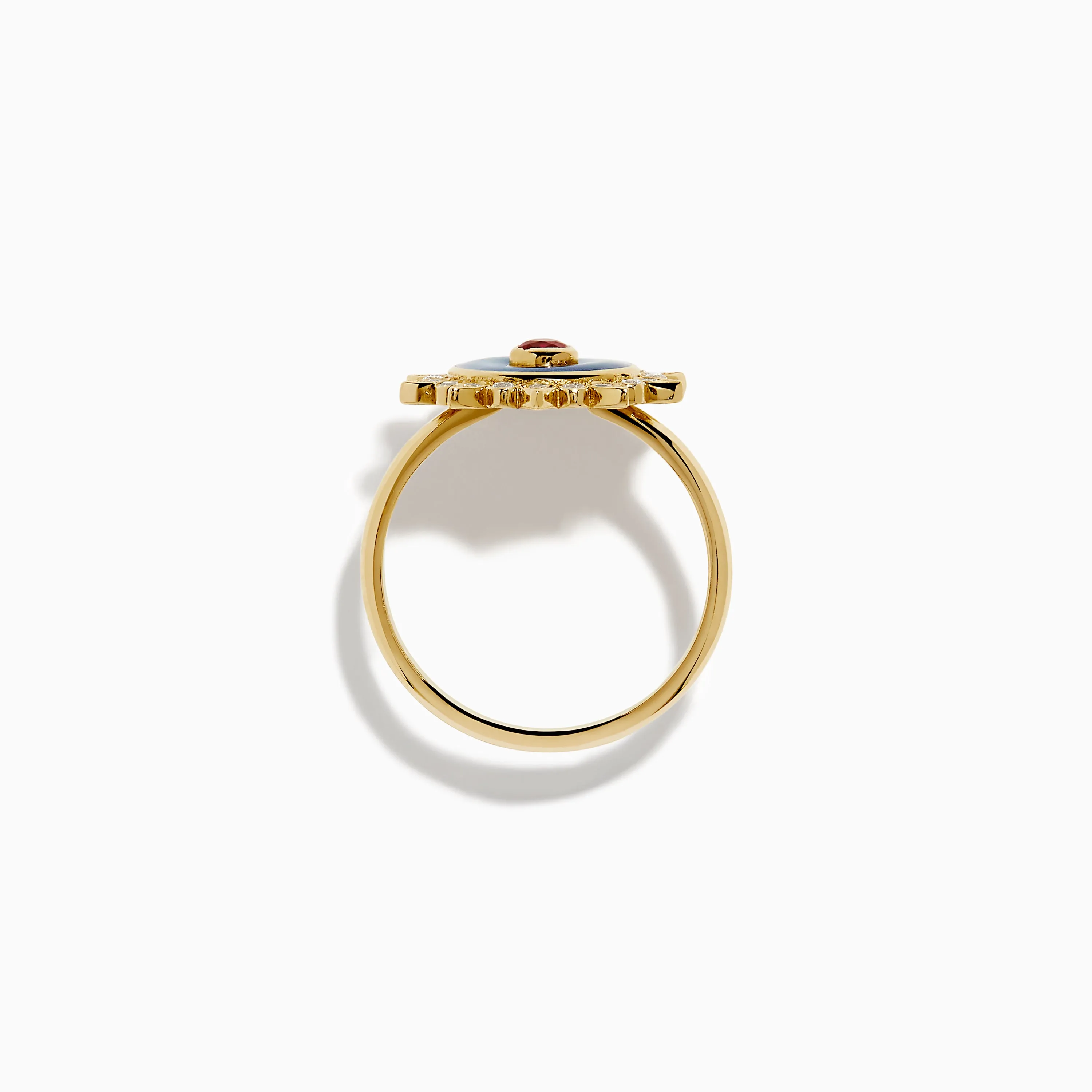 14K Yellow Gold Ruby, Diamond, and Enamel Ring sold by Effy product image thumbnail 3