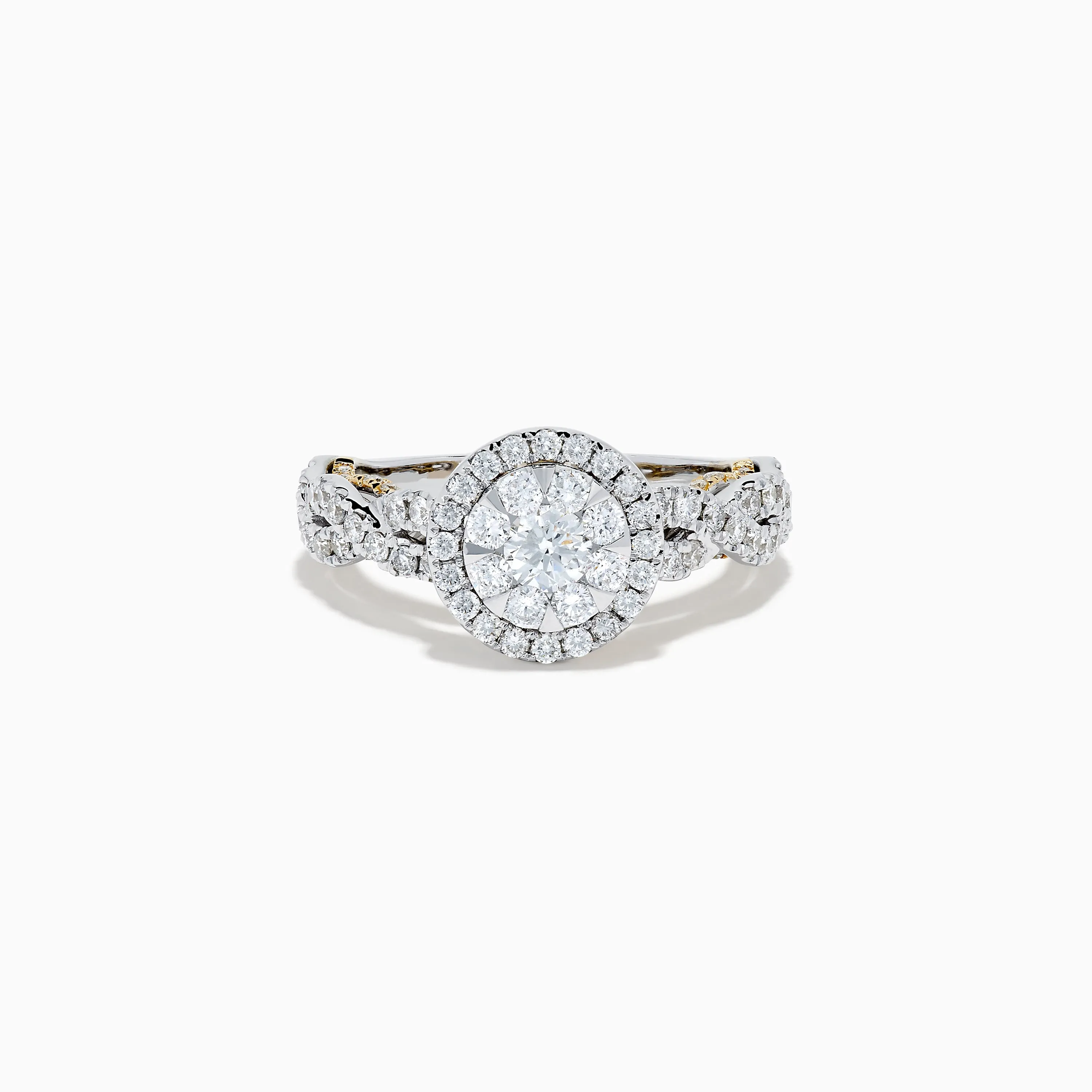 14K Two Tone Gold Cluster Ring sold by Effy