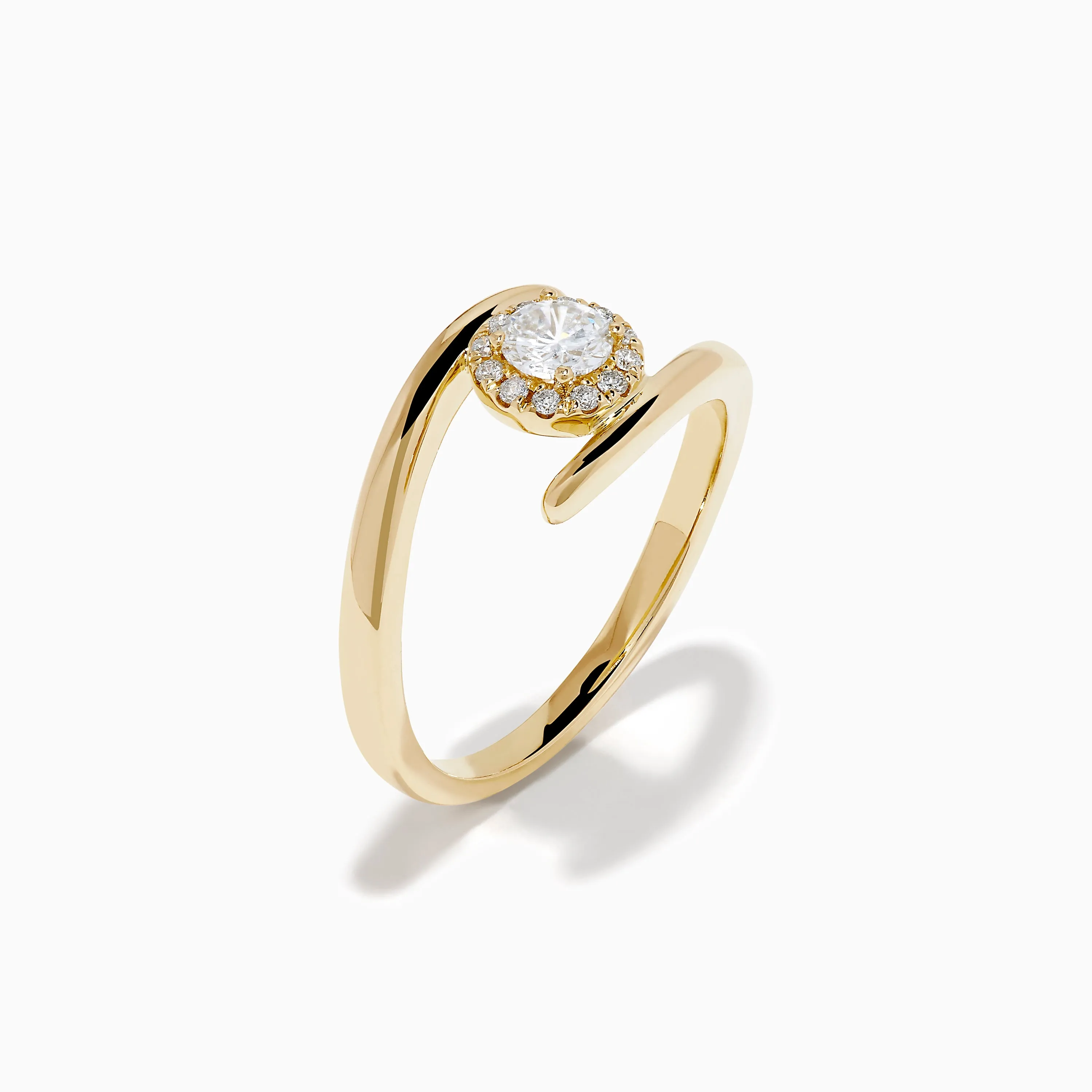 14K Yellow Gold Diamond Bypass Ring sold by Effy product image thumbnail 4