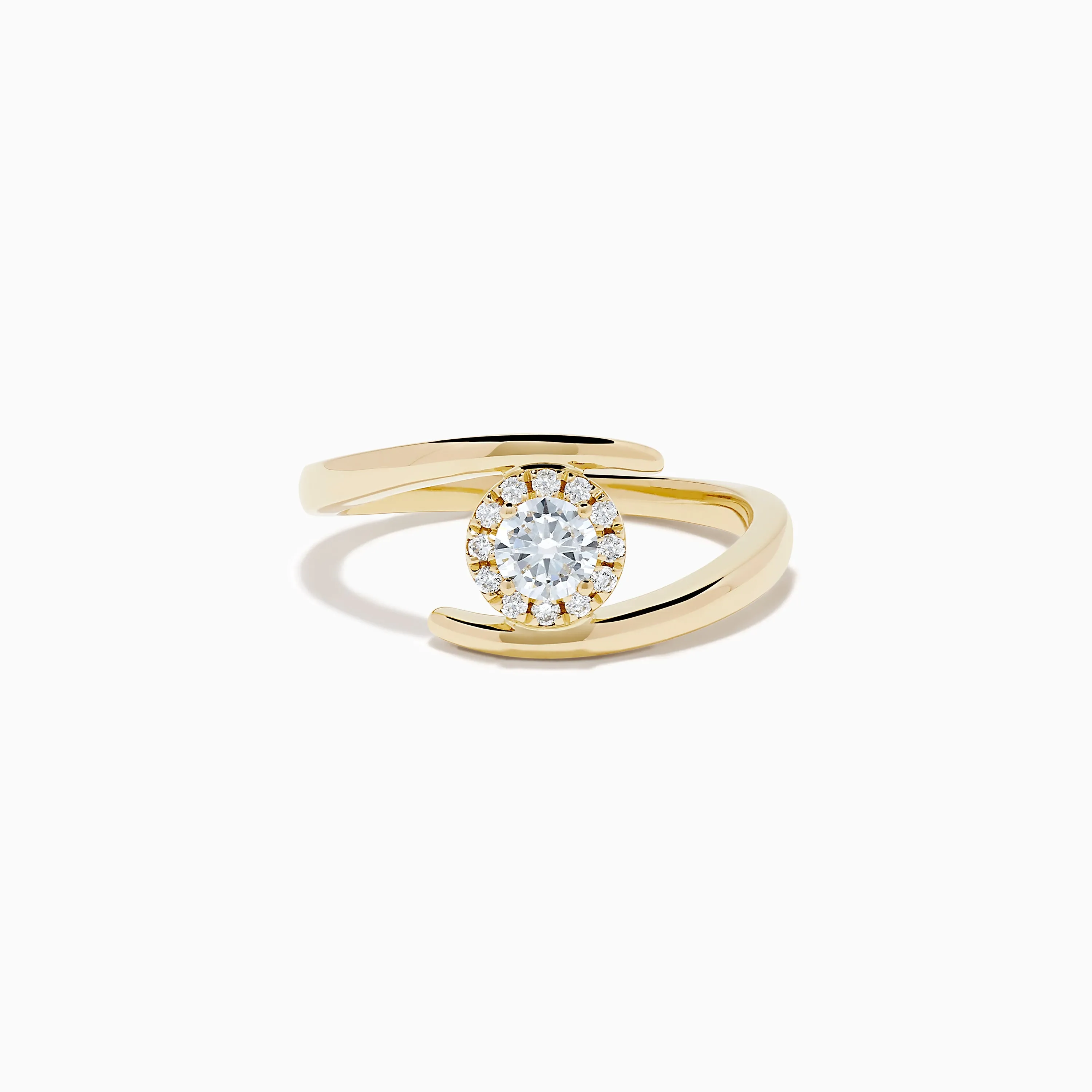 14K Yellow Gold Diamond Bypass Ring sold by Effy