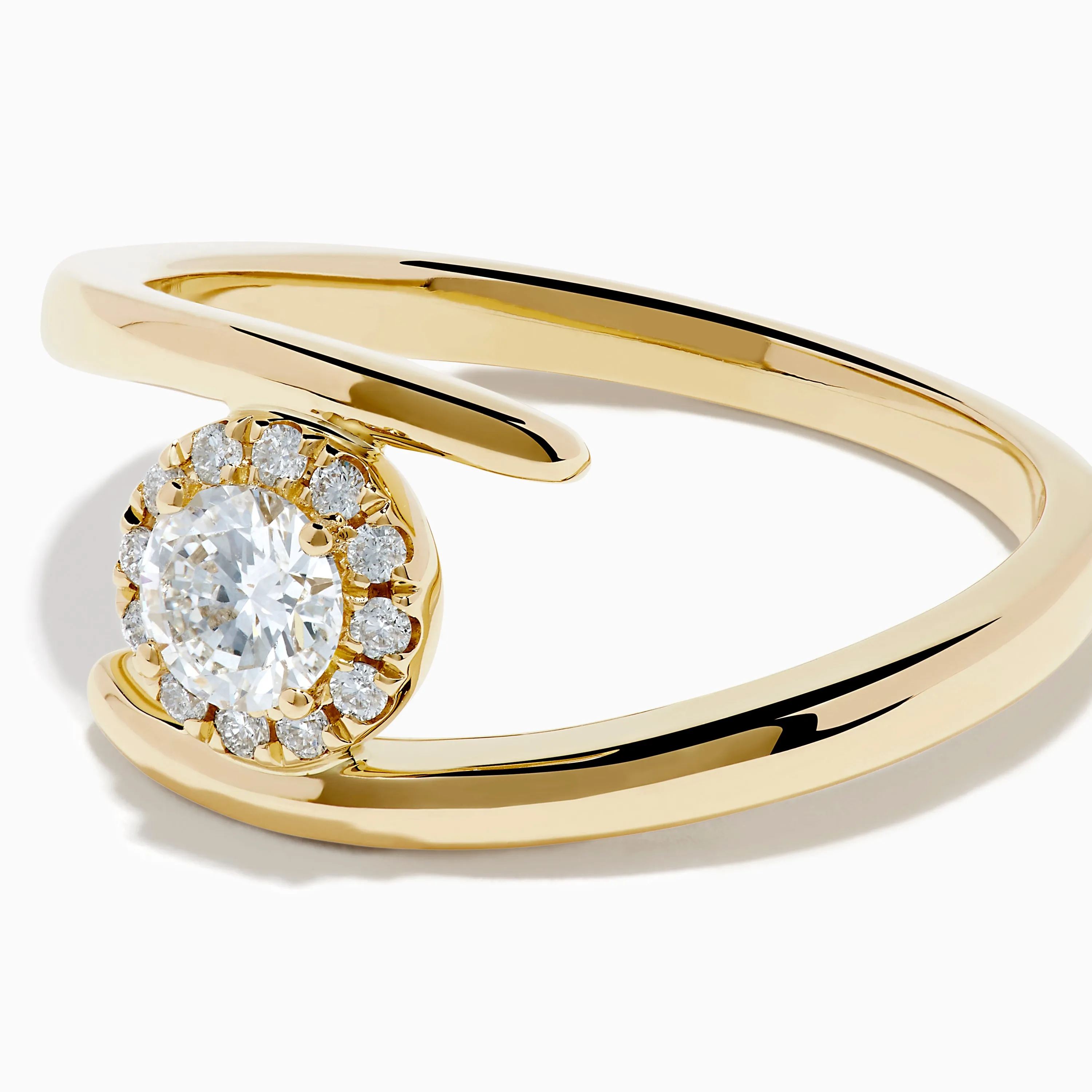 14K Yellow Gold Diamond Bypass Ring sold by Effy product image thumbnail 2