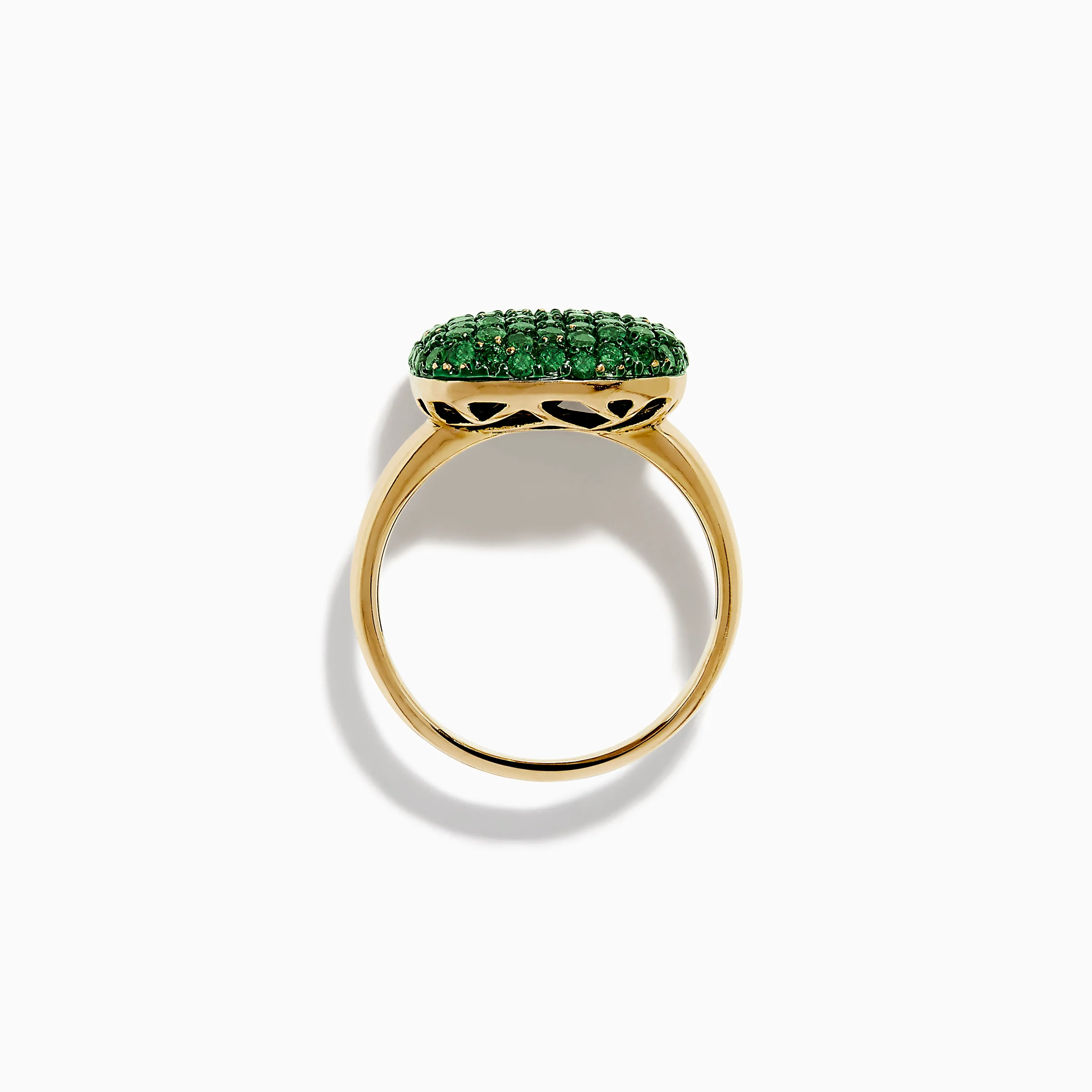 14K Yellow Gold Green Rhodium Tsavorite Pave Ring sold by Effy product image thumbnail 3