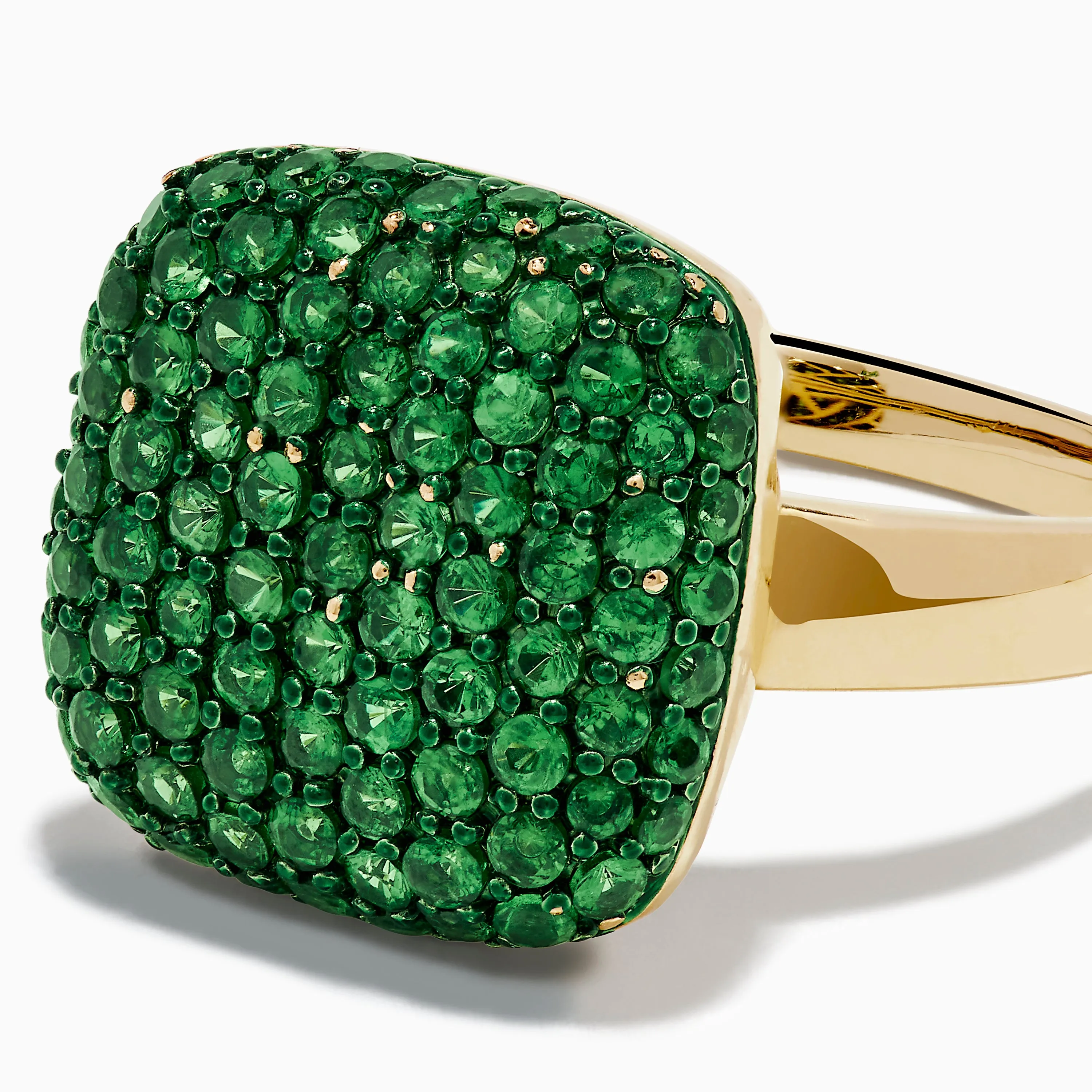 14K Yellow Gold Green Rhodium Tsavorite Pave Ring sold by Effy product image thumbnail 2