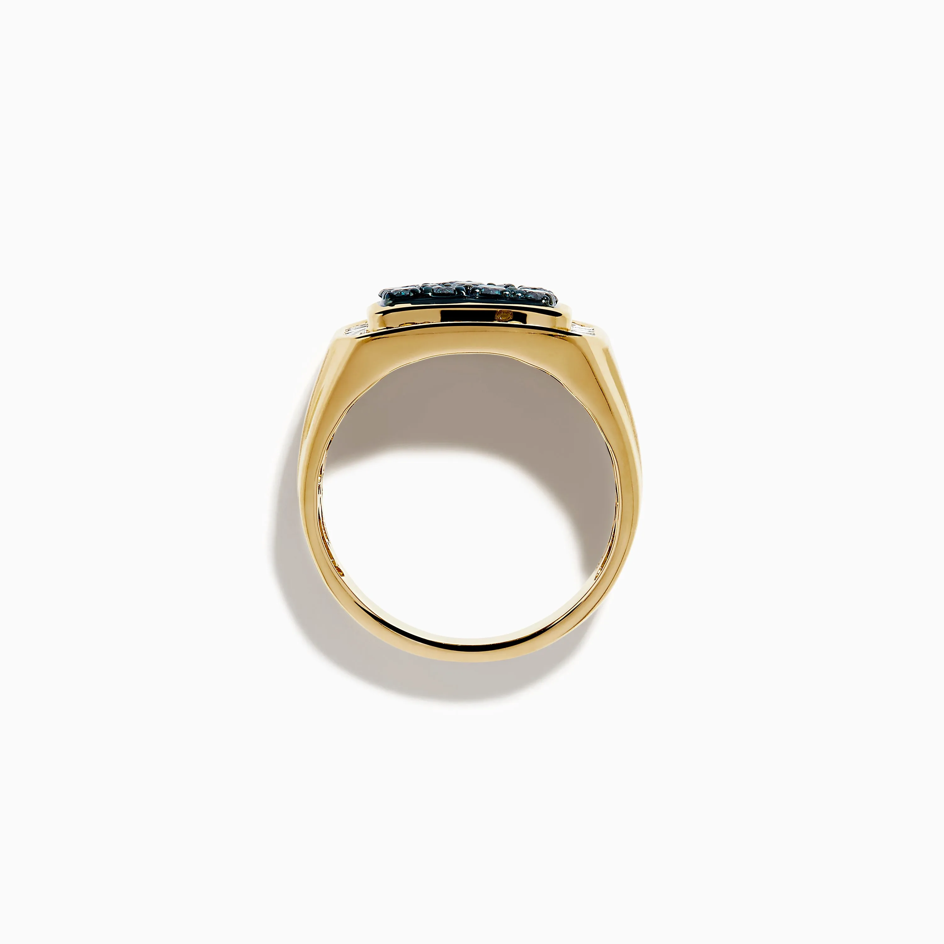 Men's 14K Yellow Gold Blue and White Diamond Ring sold by Effy product image thumbnail 3