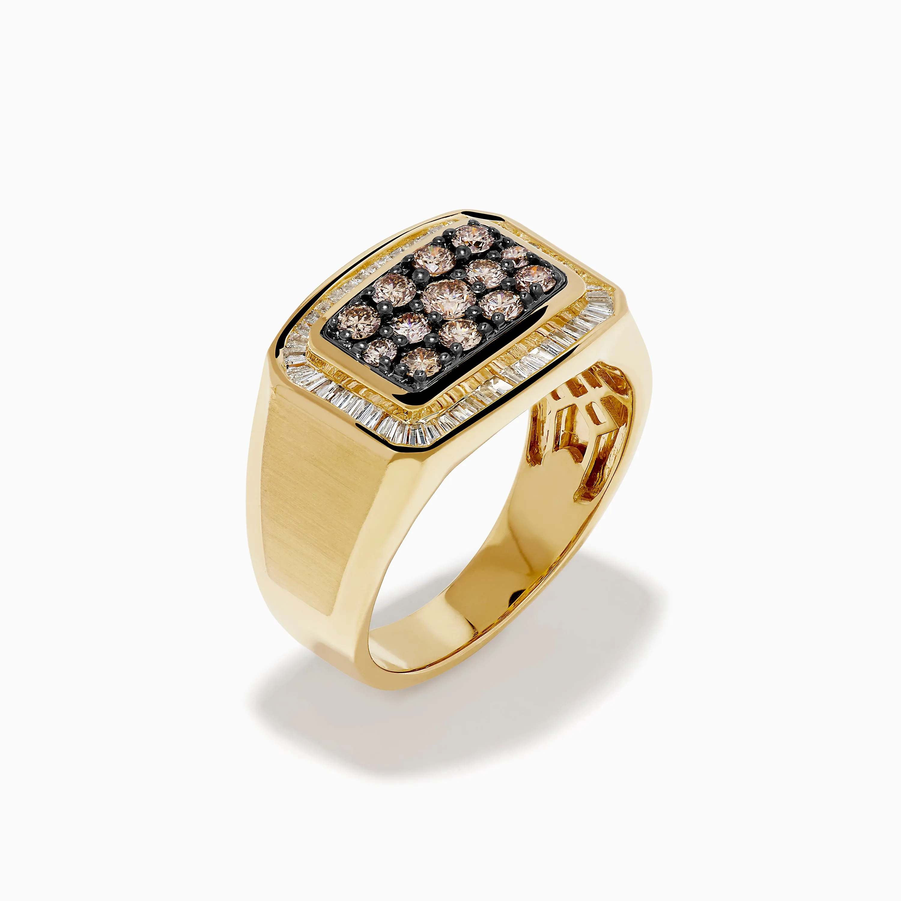 Men's 14K Yellow Gold Brown and White Diamond Ring sold by Effy product image thumbnail 4