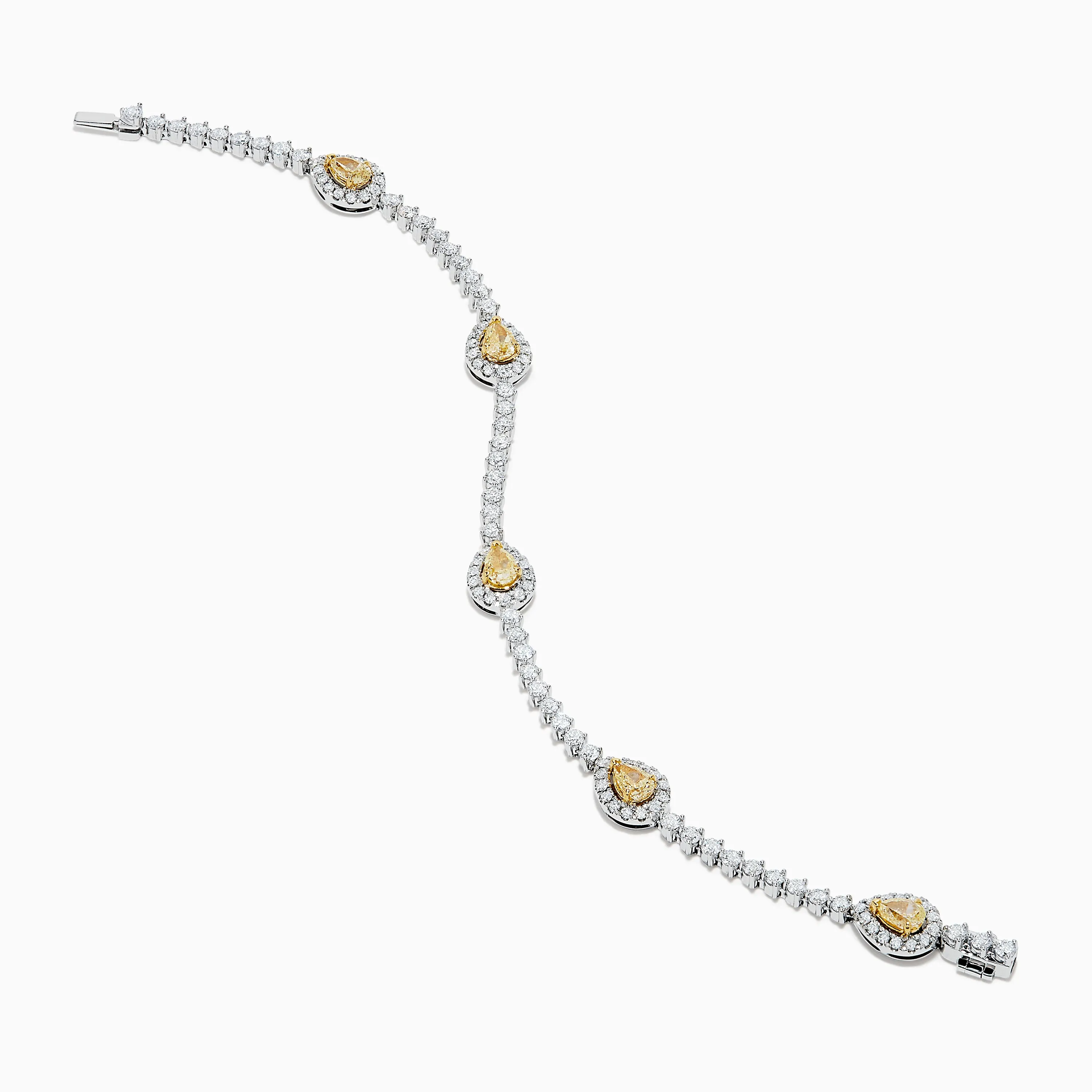 18K Two Tone Gold Yellow and White Diamond Station Tennis Bracelet sold by Effy product image thumbnail 2