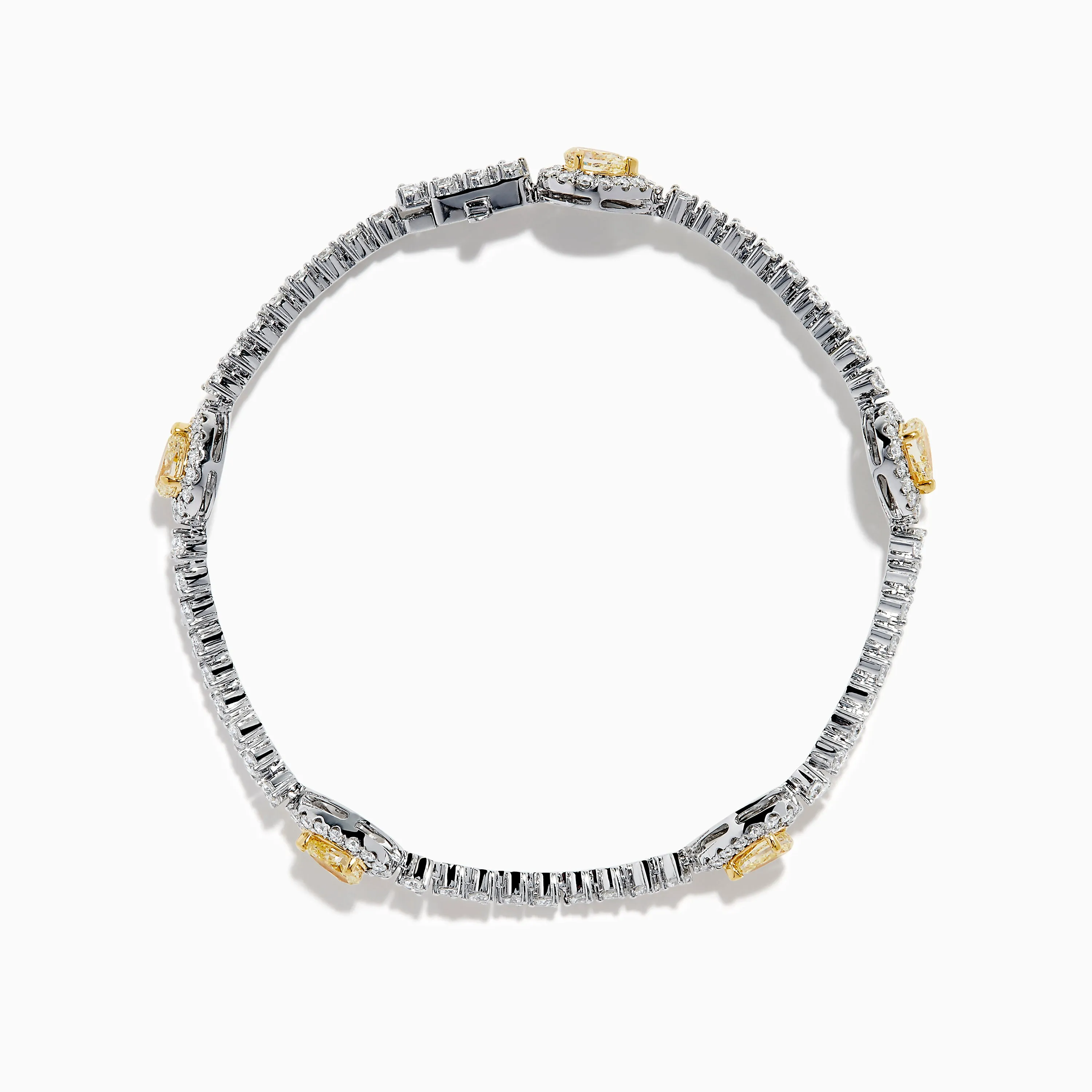 18K Two Tone Gold Yellow and White Diamond Station Tennis Bracelet sold by Effy product image thumbnail 3