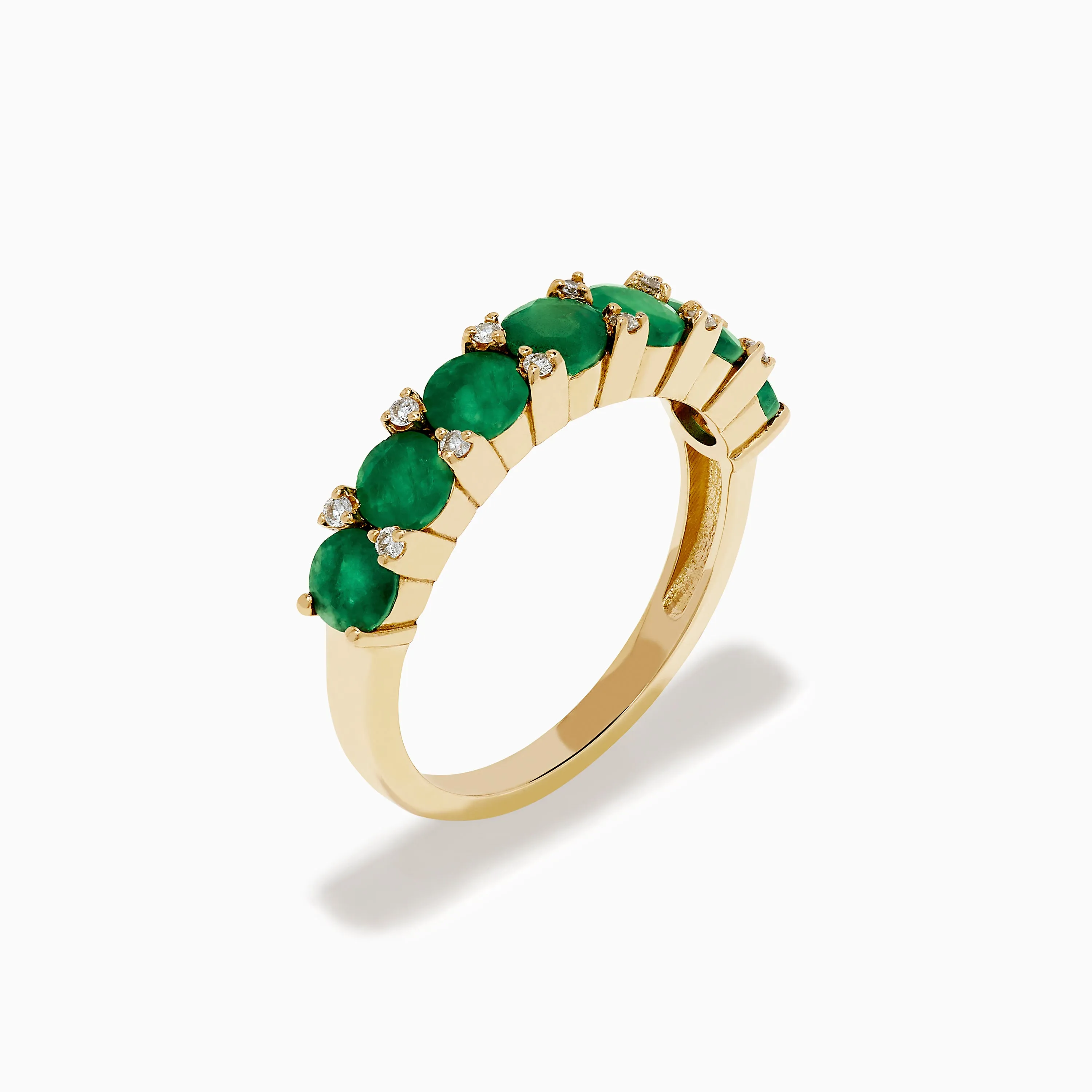 14K Yellow Gold Emerald and Diamond Band sold by Effy product image thumbnail 4