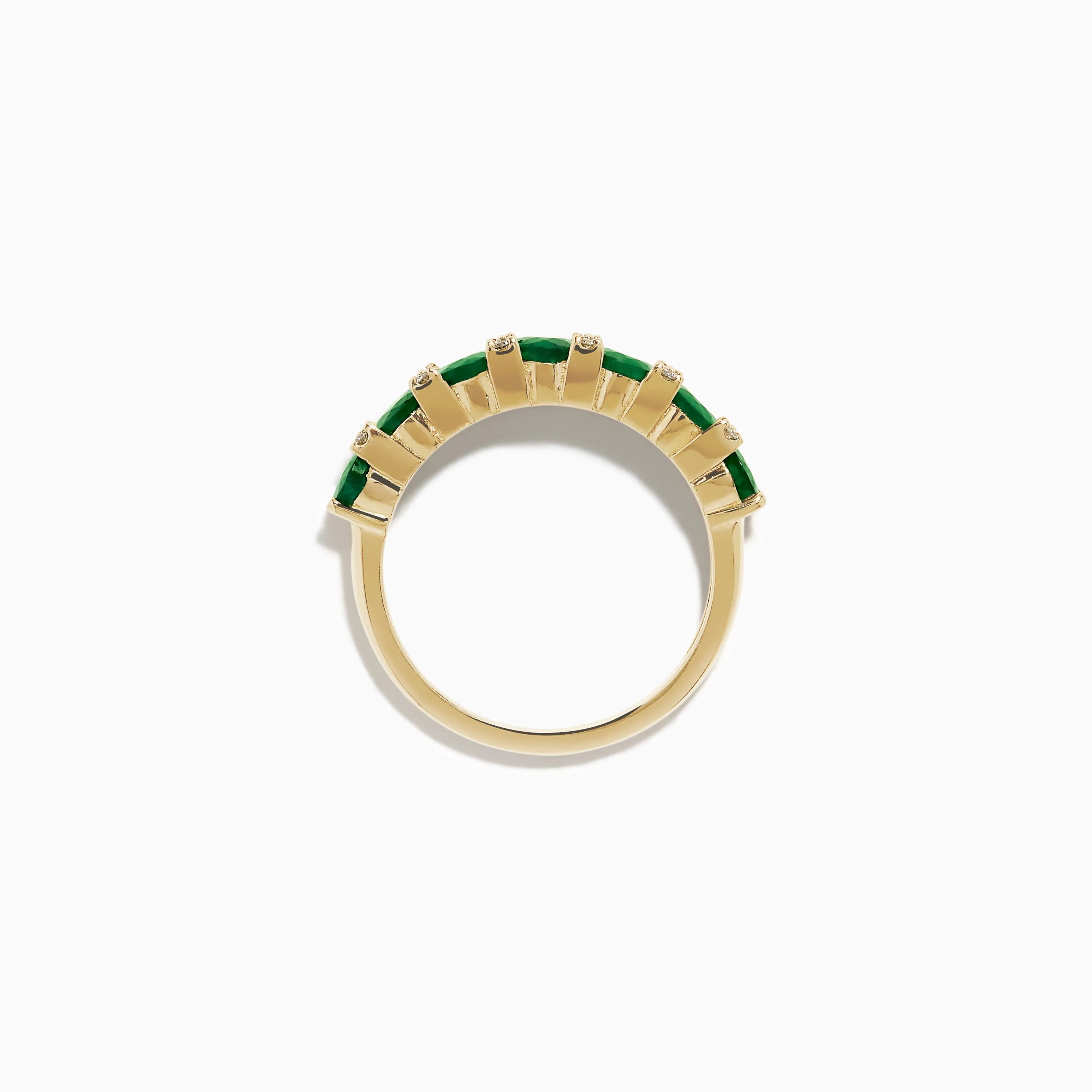 14K Yellow Gold Emerald and Diamond Band sold by Effy product image thumbnail 3