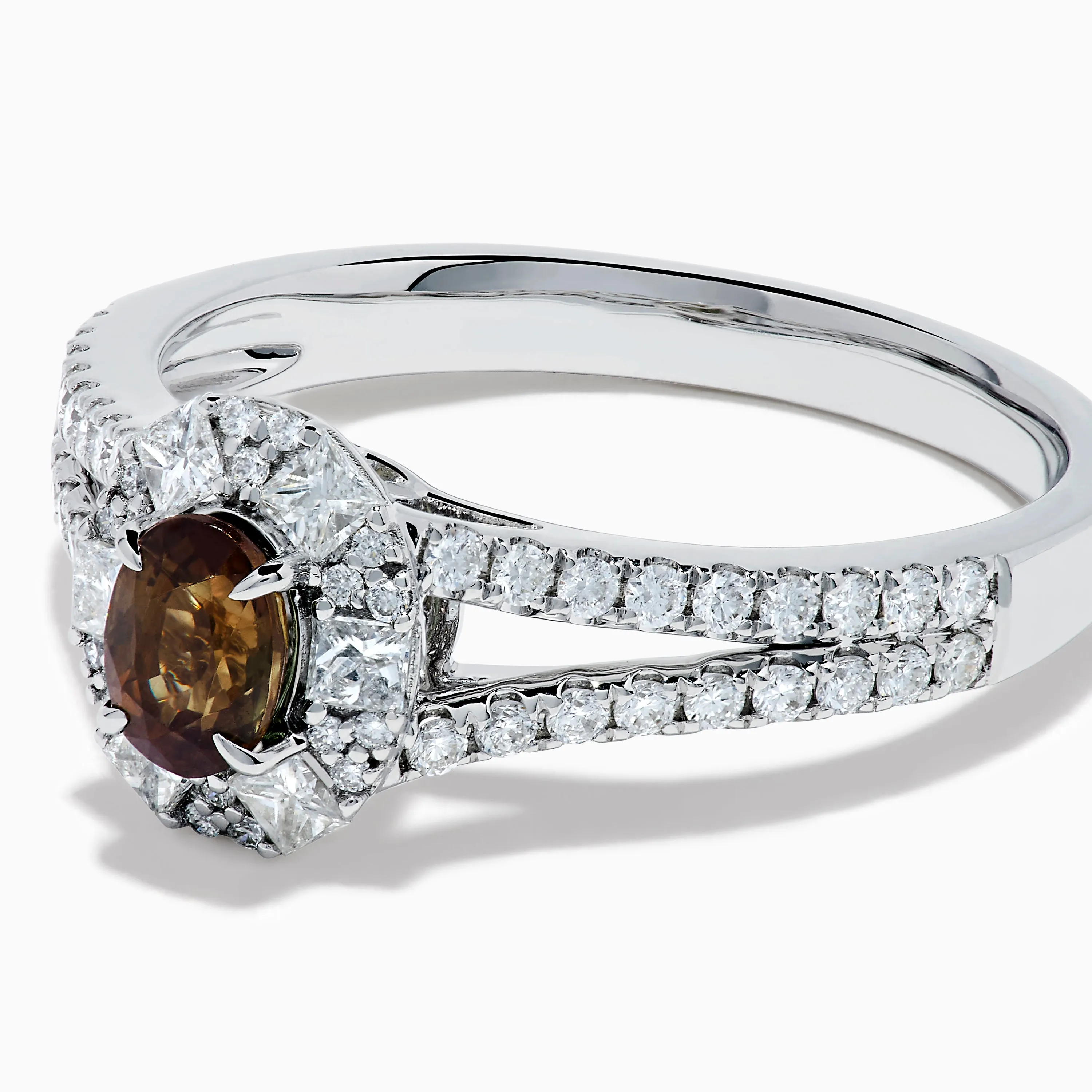 Effy Hematian 18K White Gold Alexandrite and Diamond Halo Ring sold by Effy product image thumbnail 2