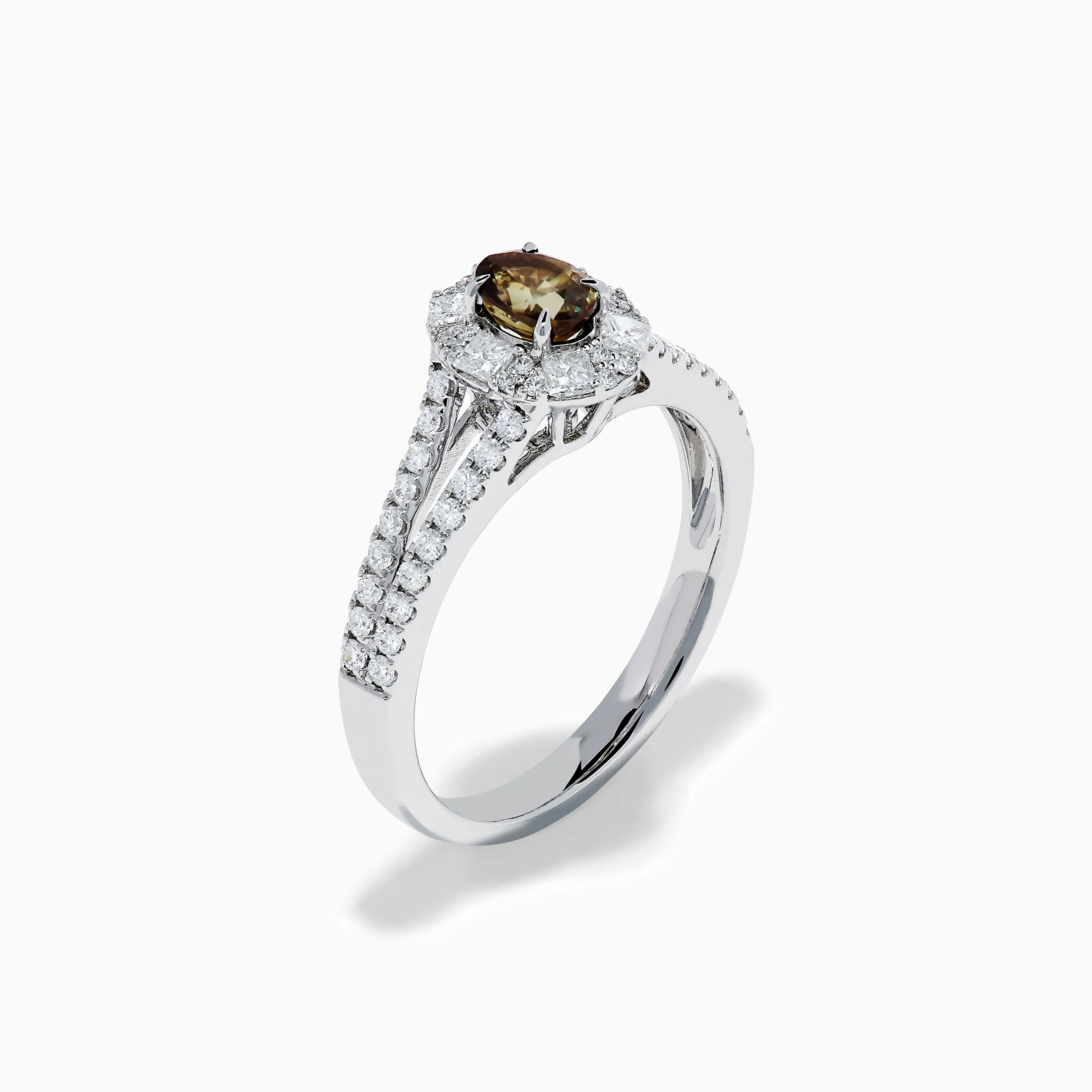 Effy Hematian 18K White Gold Alexandrite and Diamond Halo Ring sold by Effy product image thumbnail 4