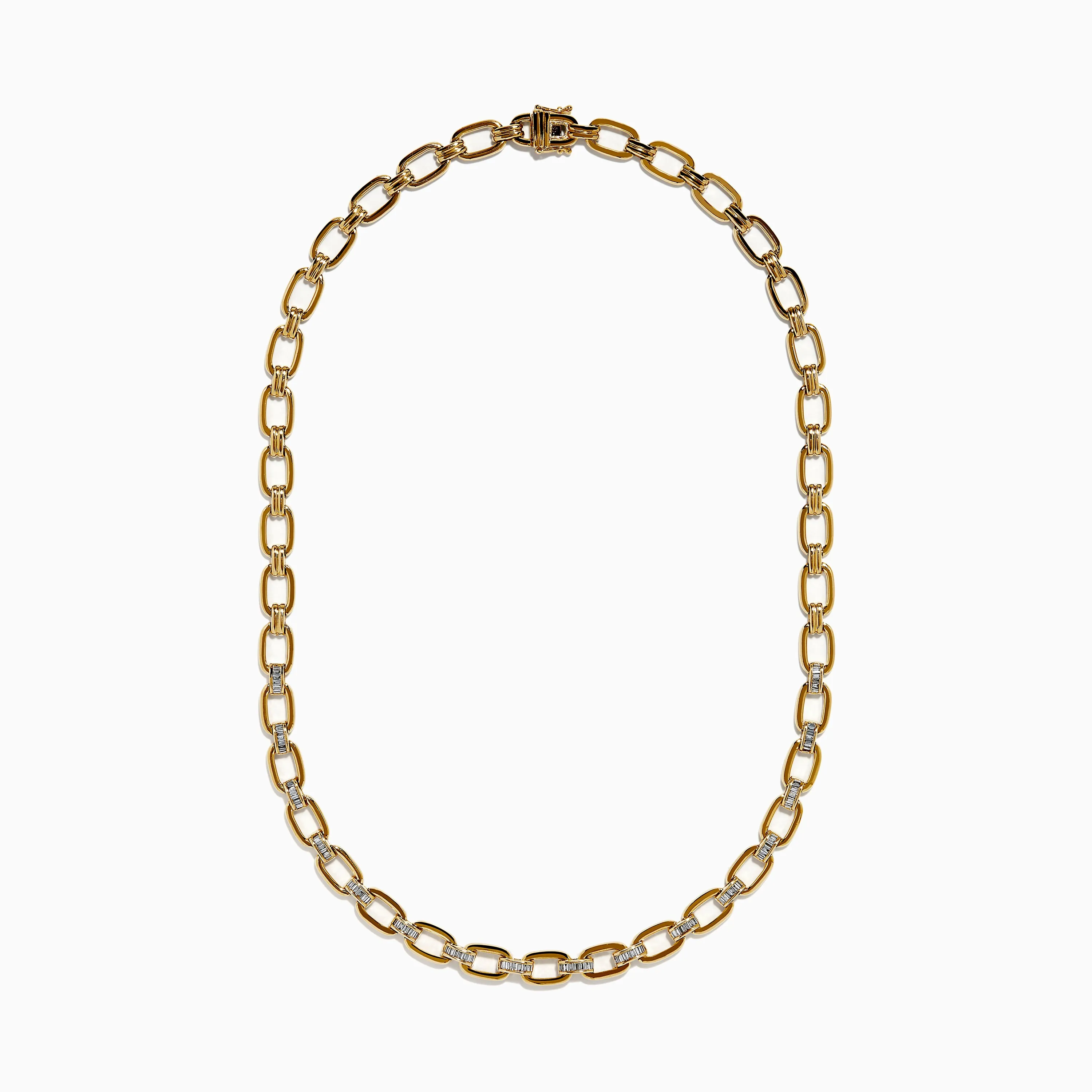 14K Yellow Gold Chain Link Necklace with Diamond Accents sold by Effy product image thumbnail 3