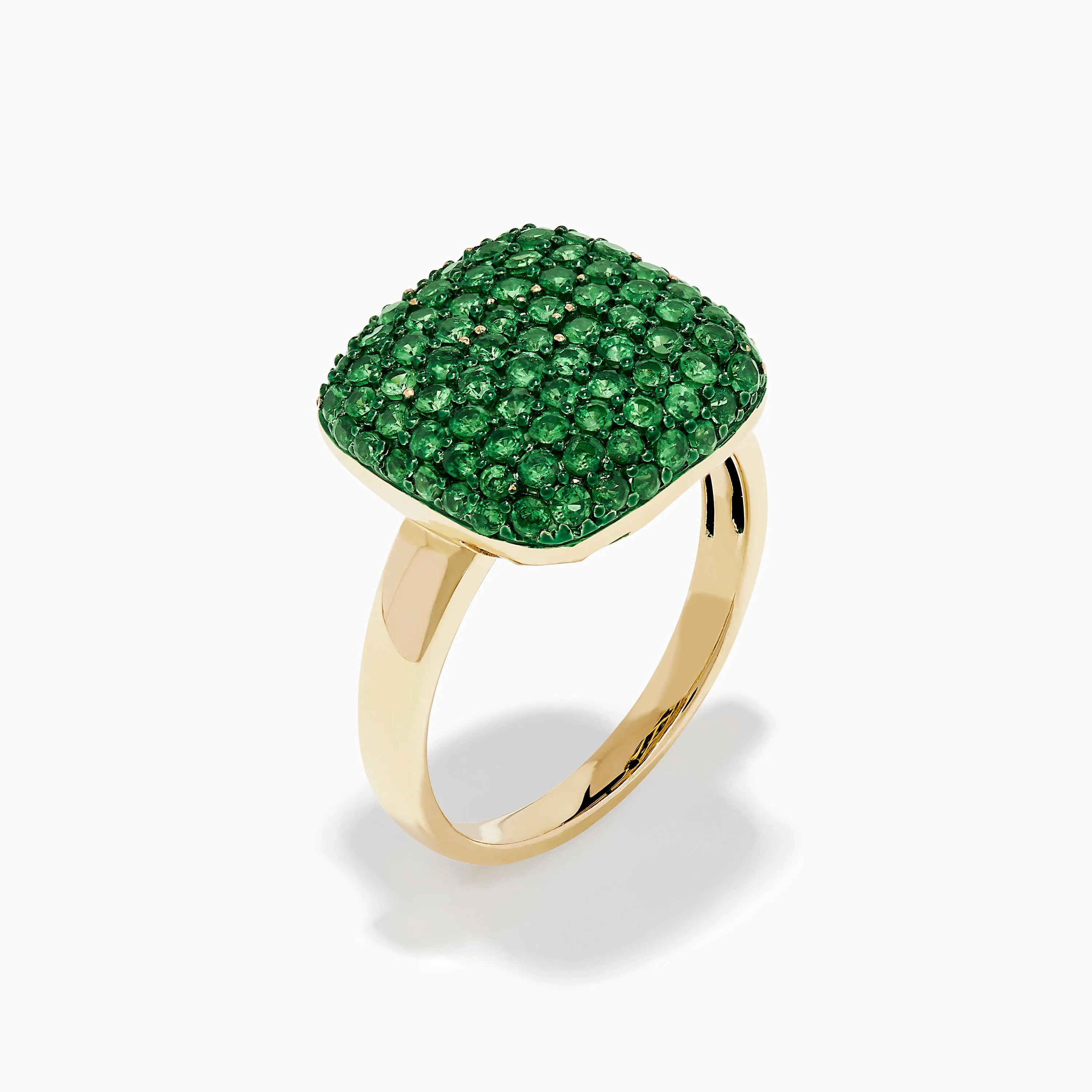 14K Yellow Gold Tsavorite Pave Ring with Green Rhodium sold by Effy product image thumbnail 4