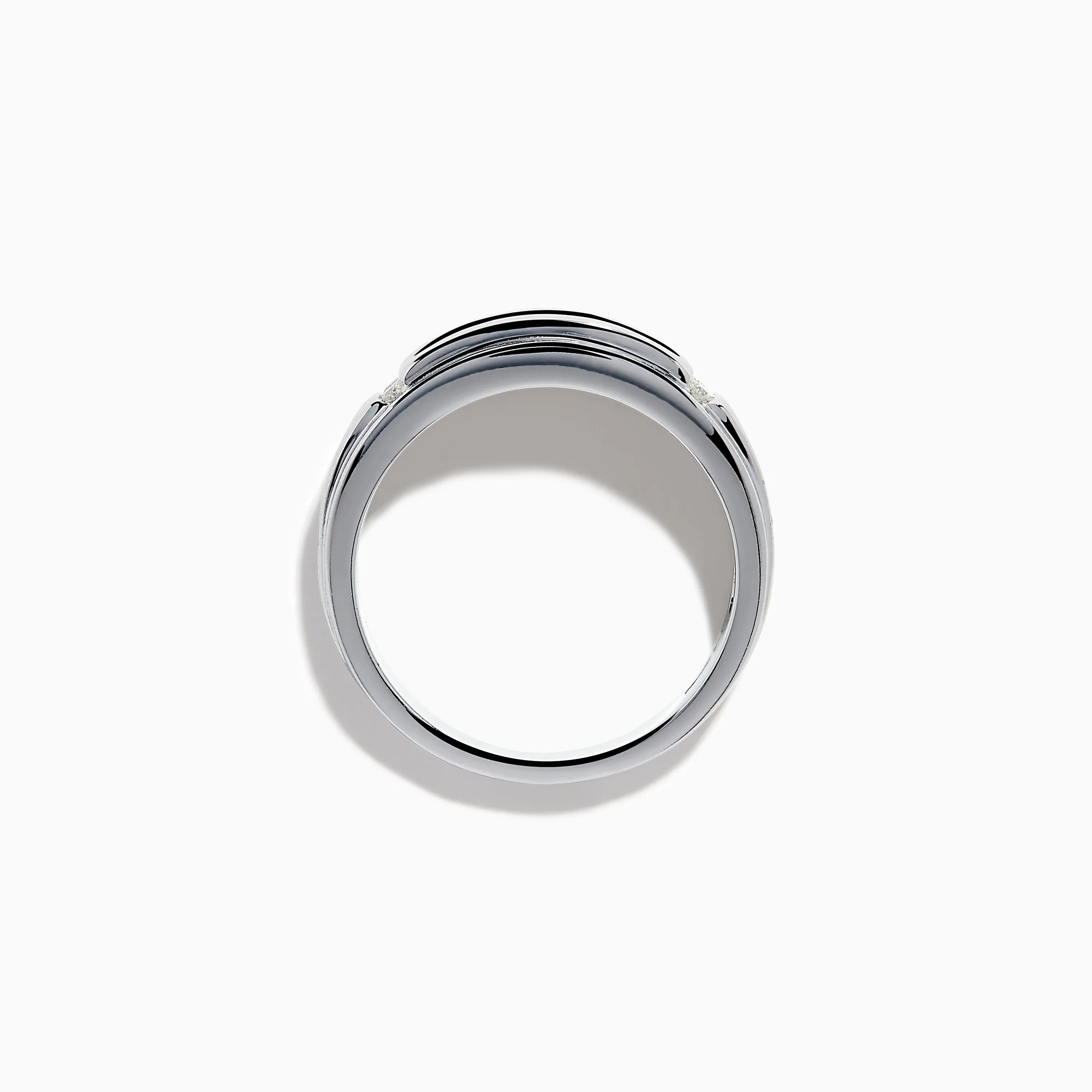 Men's 14K White Gold Channel Set Blue and White Diamond Band sold by Effy product image thumbnail 3