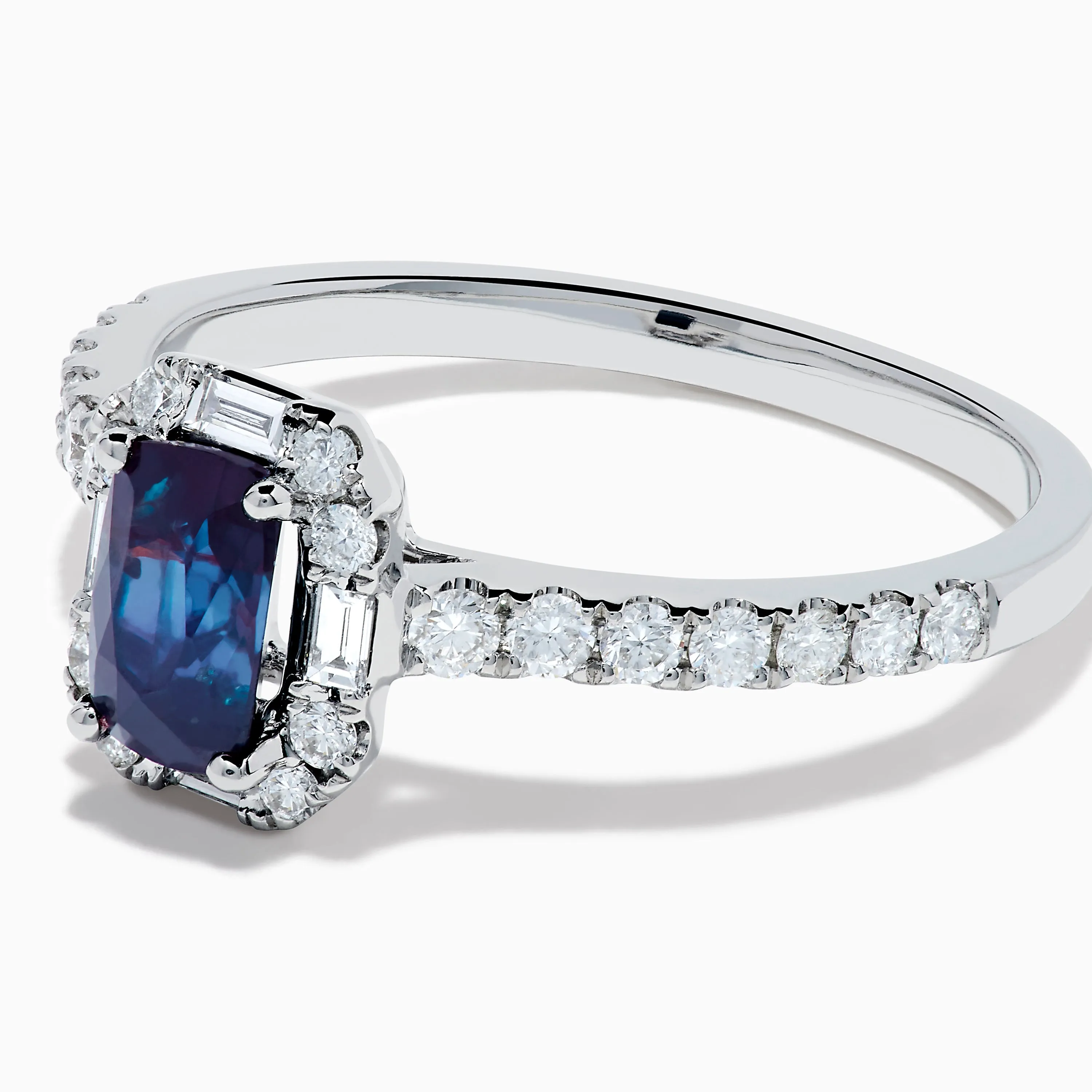 Effy Hematian 14K White Gold Cushion Cut Alexandrite and Diamond Halo Ring sold by Effy product image thumbnail 2