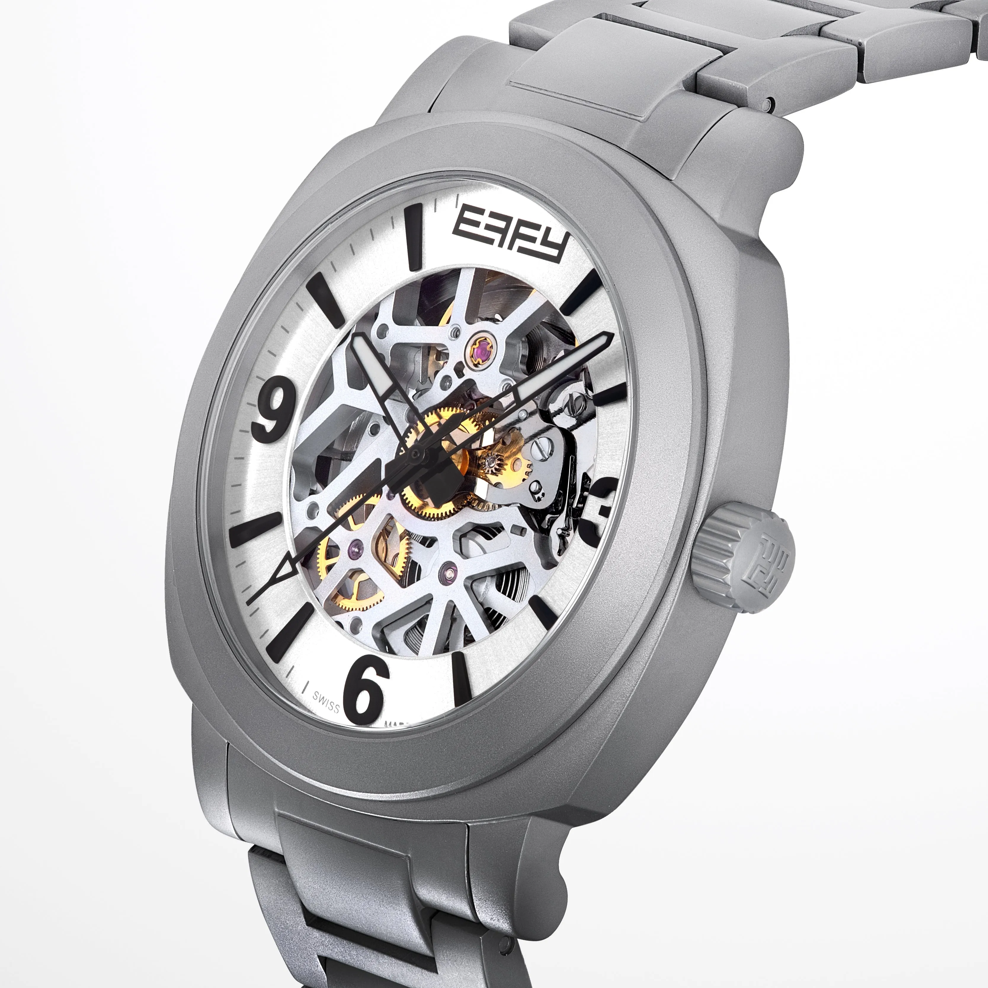41MM Swiss Made Stainless Steel Automatic Skeleton Watch sold by Effy product image thumbnail 3
