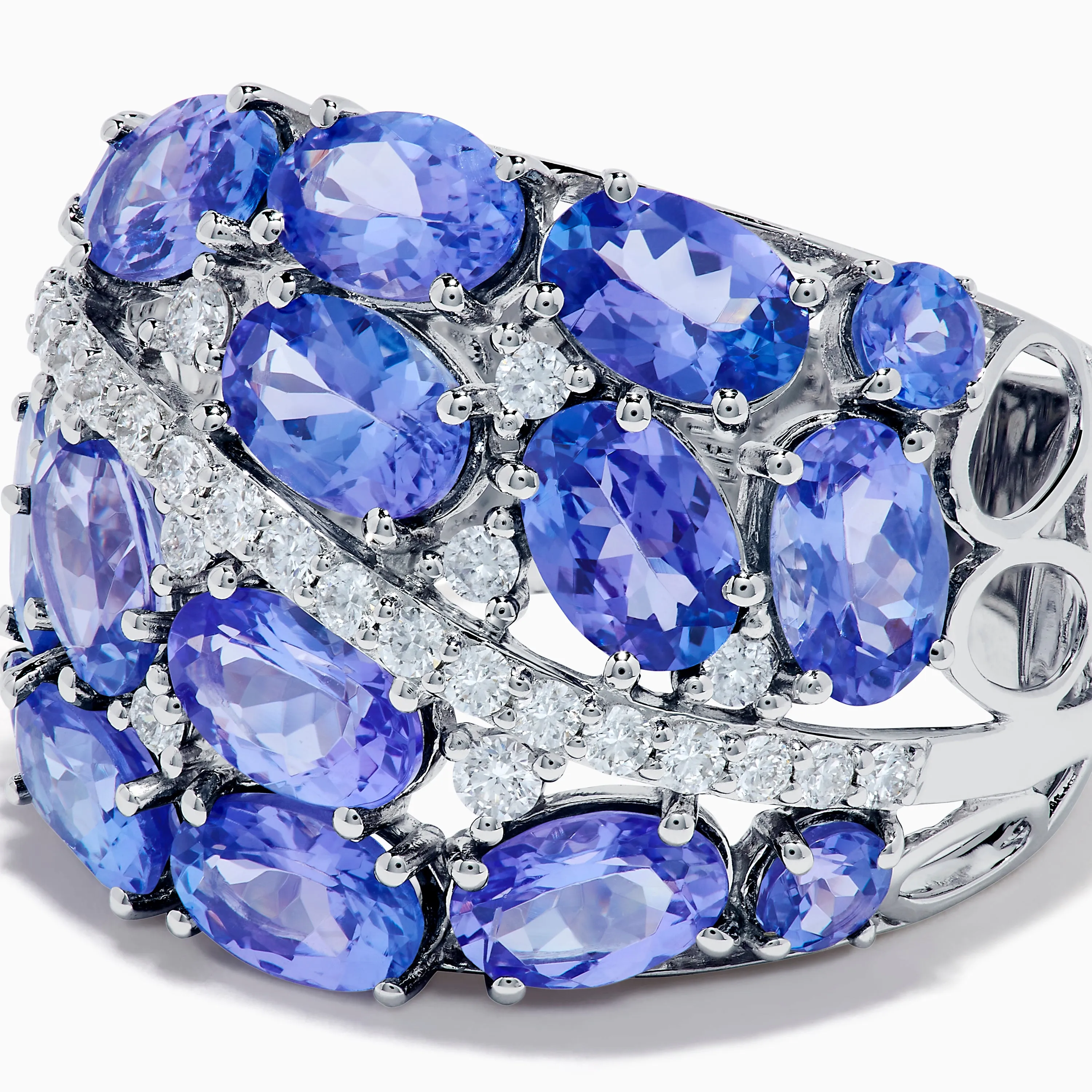 14K White Gold Tanzanite and Diamond Statement Ring sold by Effy product image thumbnail 2