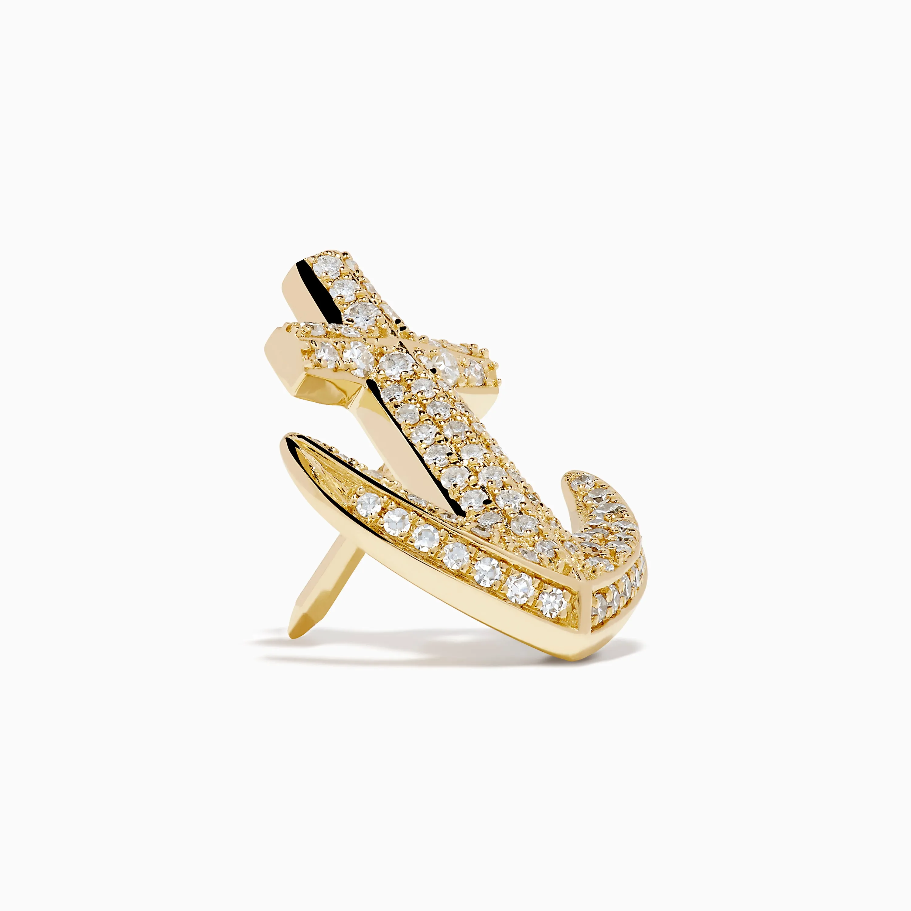 14K Yellow Gold Diamond Anchor Lapel Pin sold by Effy product image thumbnail 4