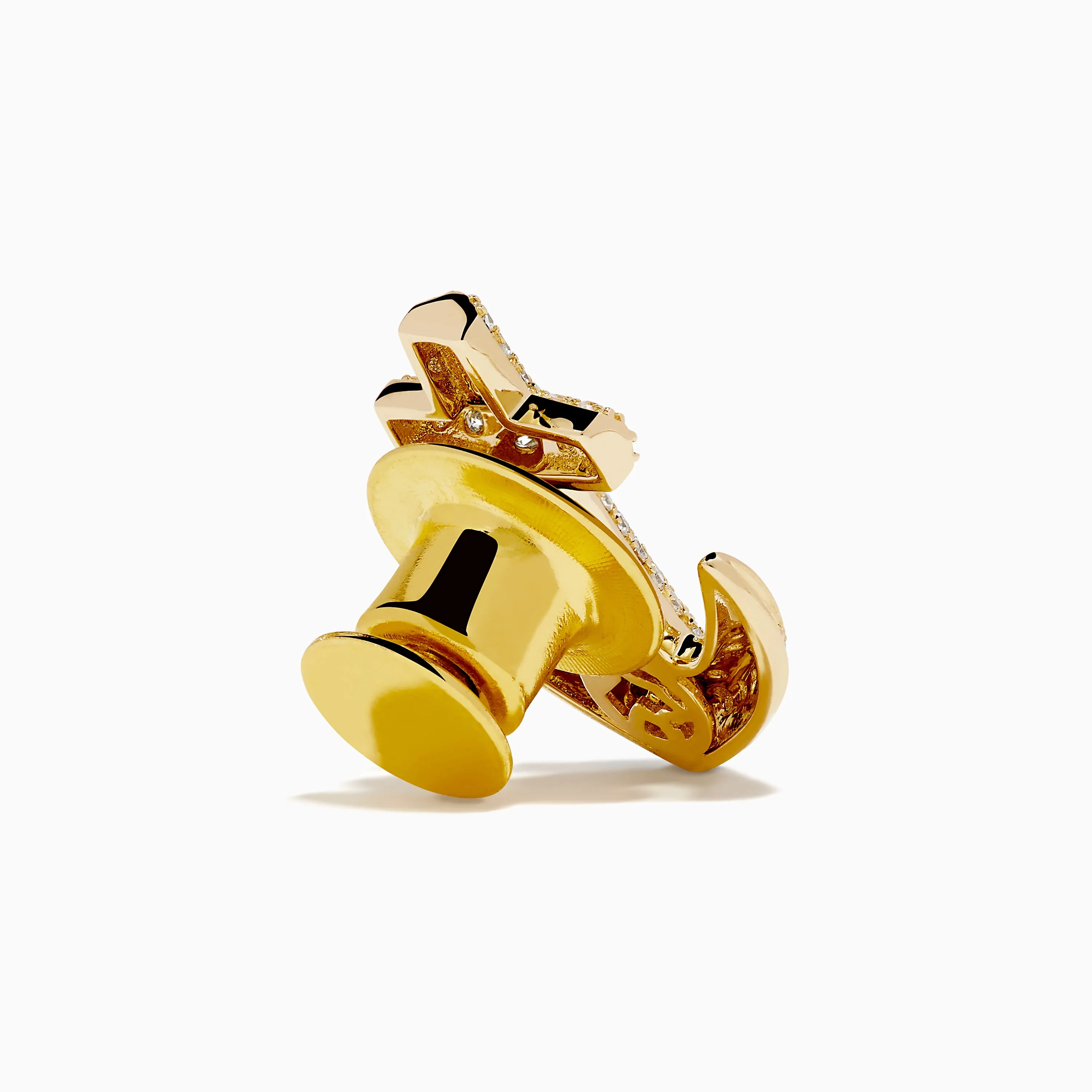 14K Yellow Gold Diamond Anchor Lapel Pin sold by Effy product image thumbnail 3