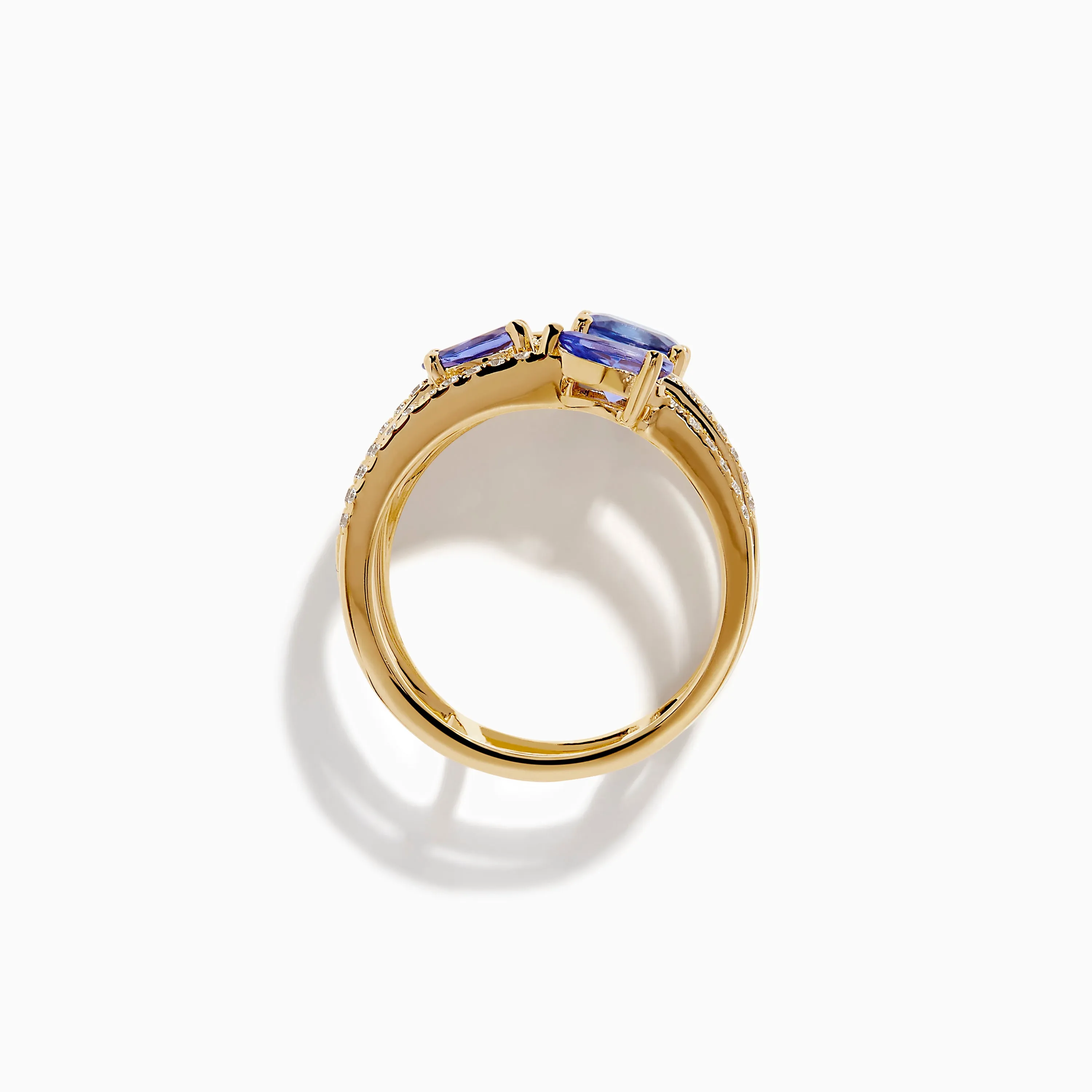 14K Yellow Gold Tanzanite and Diamond Multi-Row Statement Ring sold by Effy product image thumbnail 3