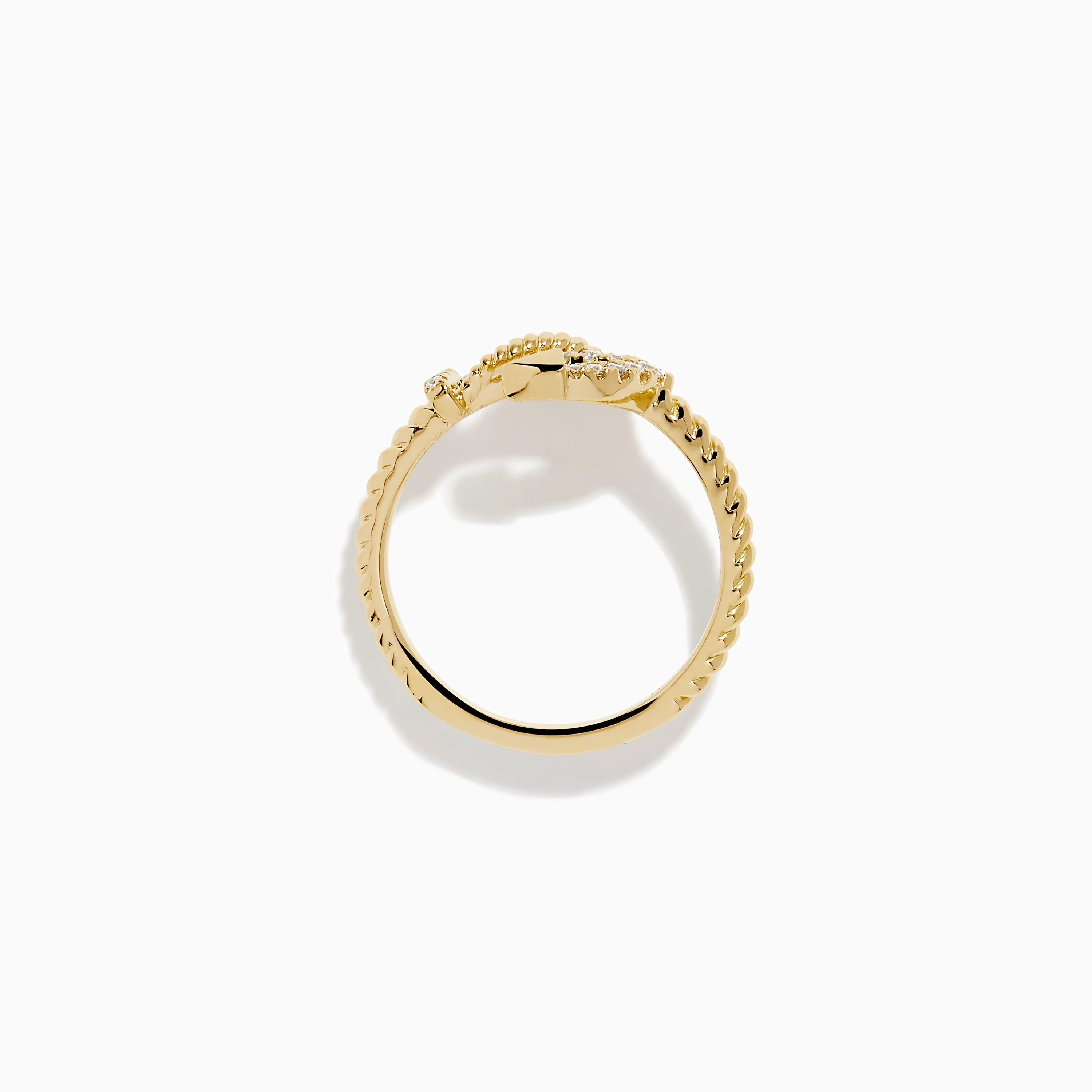 14K Yellow Gold Diamond East West Anchor Ring sold by Effy product image thumbnail 3