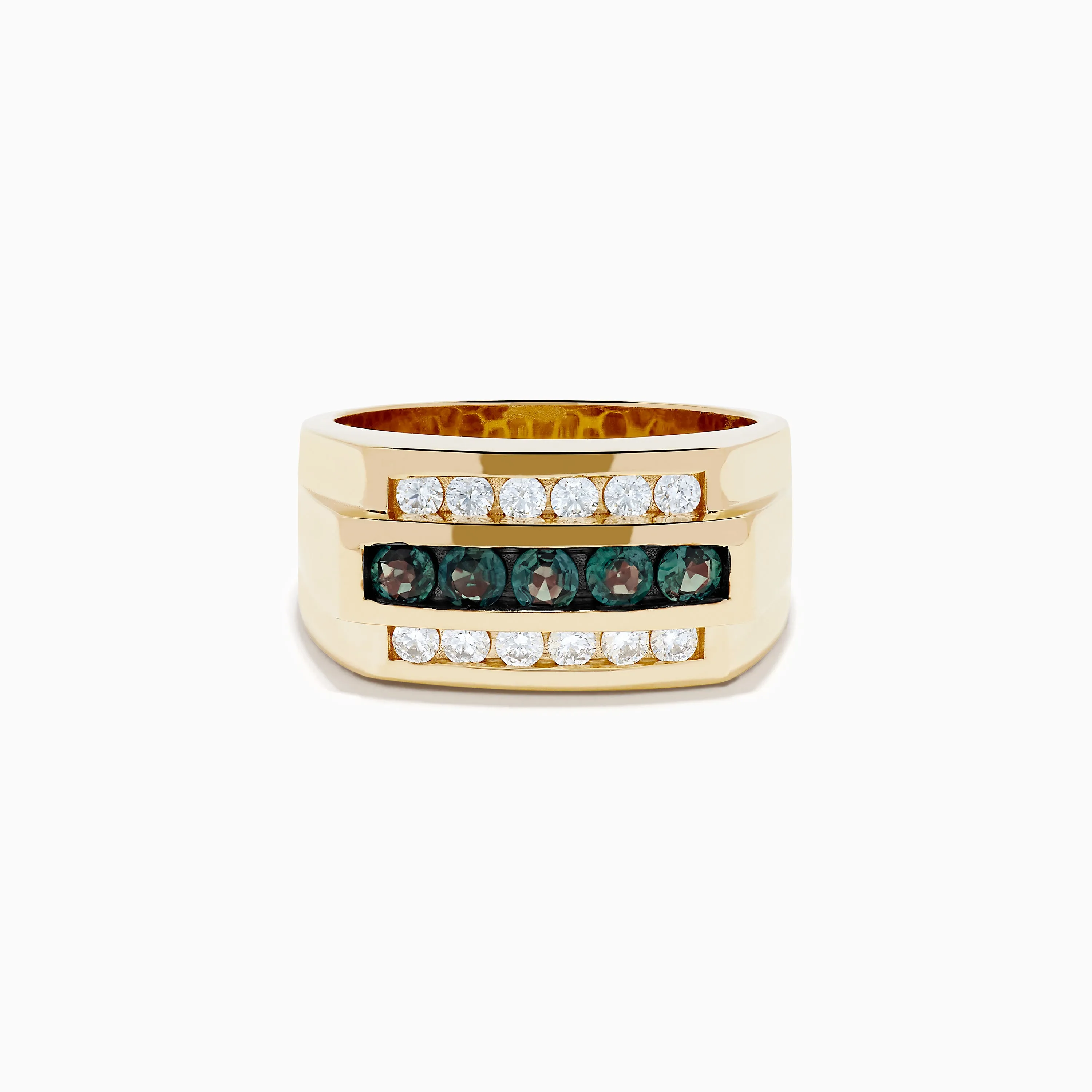 Effy Hematian Men's 14K Yellow Gold Alexandrite and Diamond Ring sold by Effy