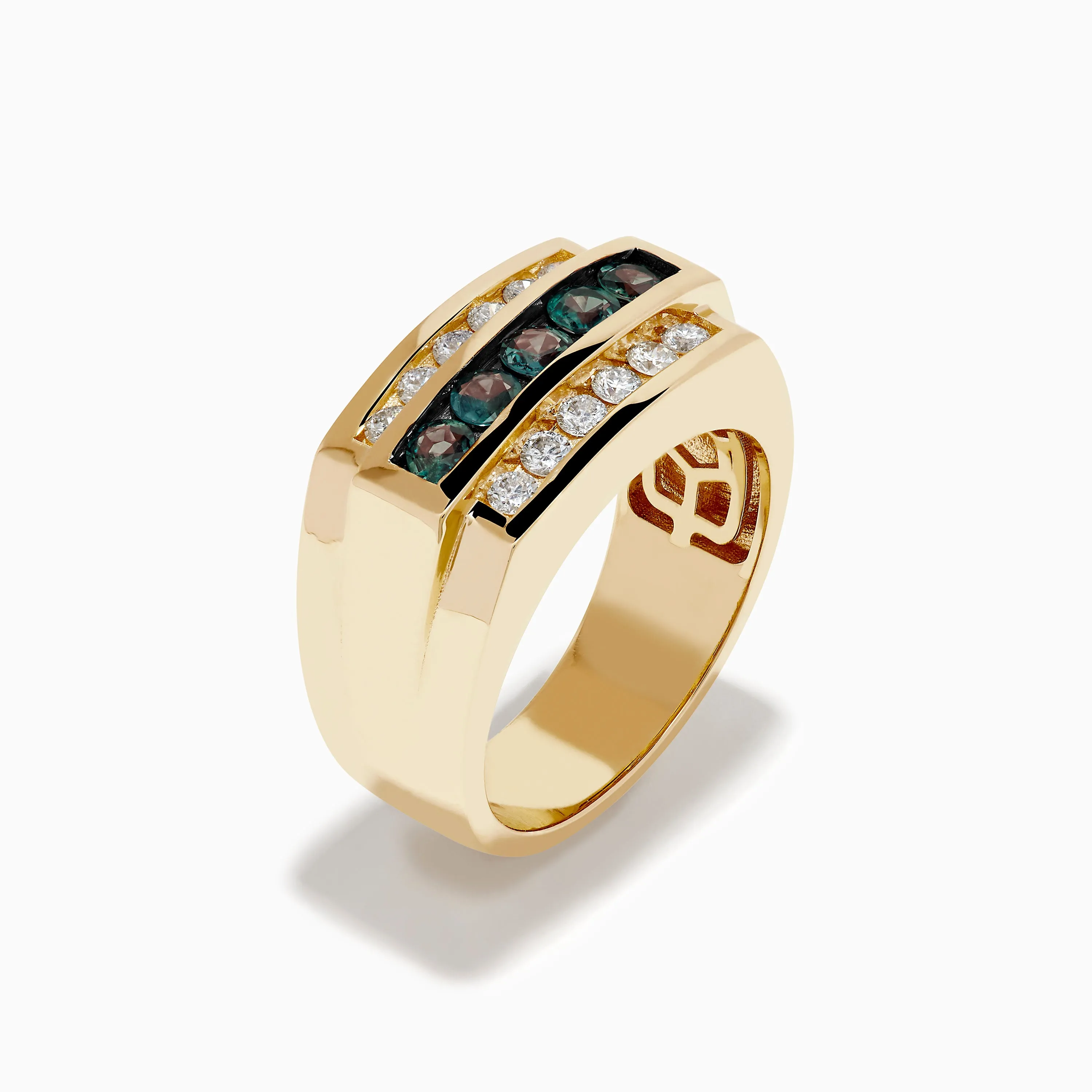 Effy Hematian Men's 14K Yellow Gold Alexandrite and Diamond Ring sold by Effy product image thumbnail 4