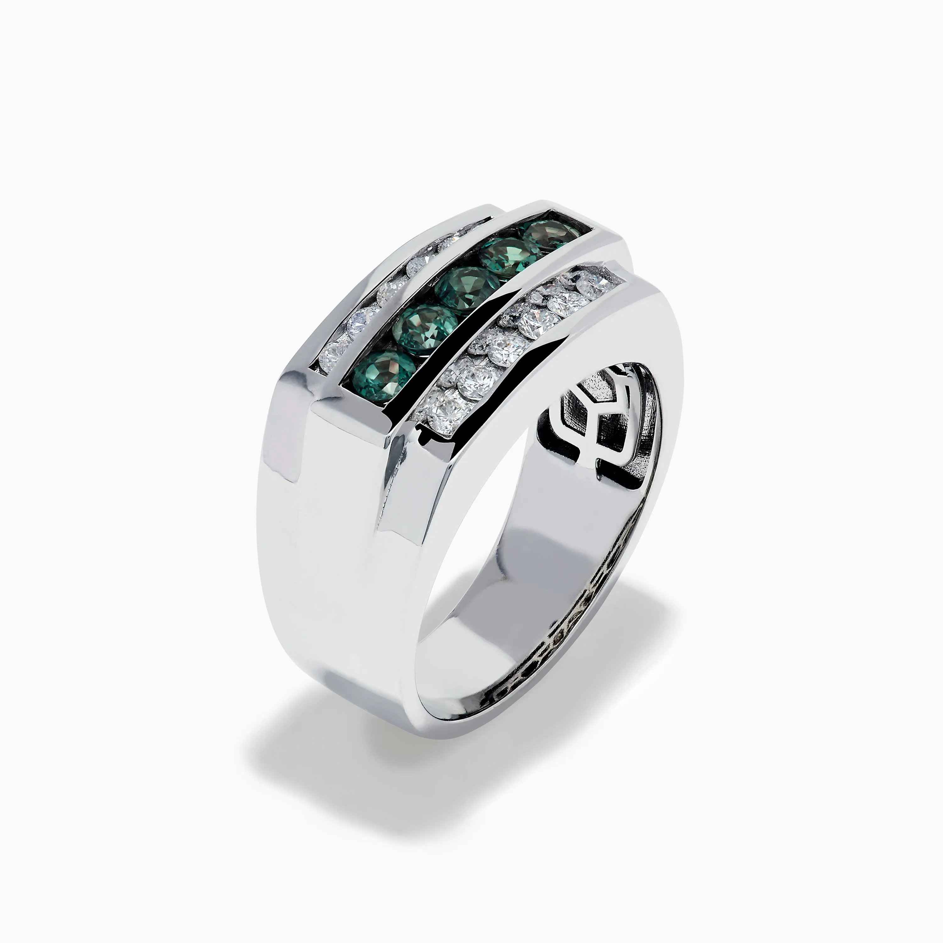 Effy Hematian Men's 14K White Gold Alexandrite and Diamond Ring sold by Effy product image thumbnail 4