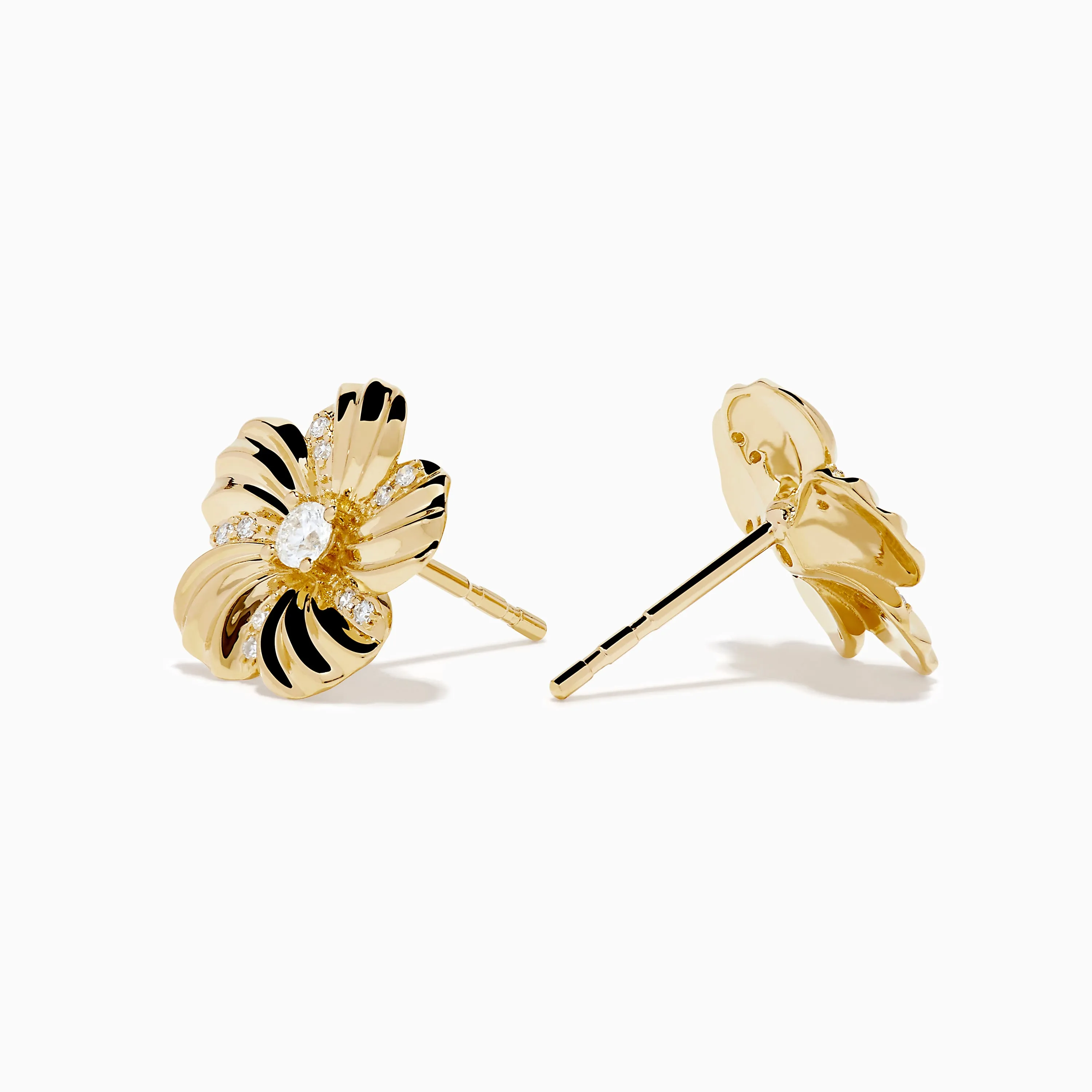 14K Yellow Gold Diamond Daisy Flower Stud Earrings sold by Effy product image thumbnail 2