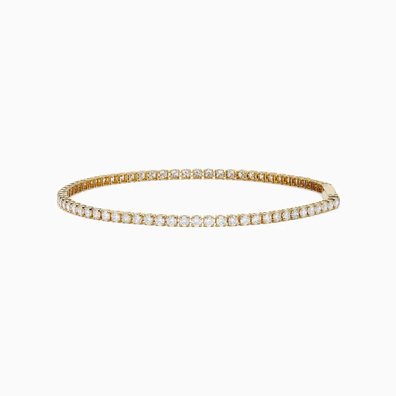 14K Yellow Gold Diamond Tennis Bracelet 2.33TCW made by Effy